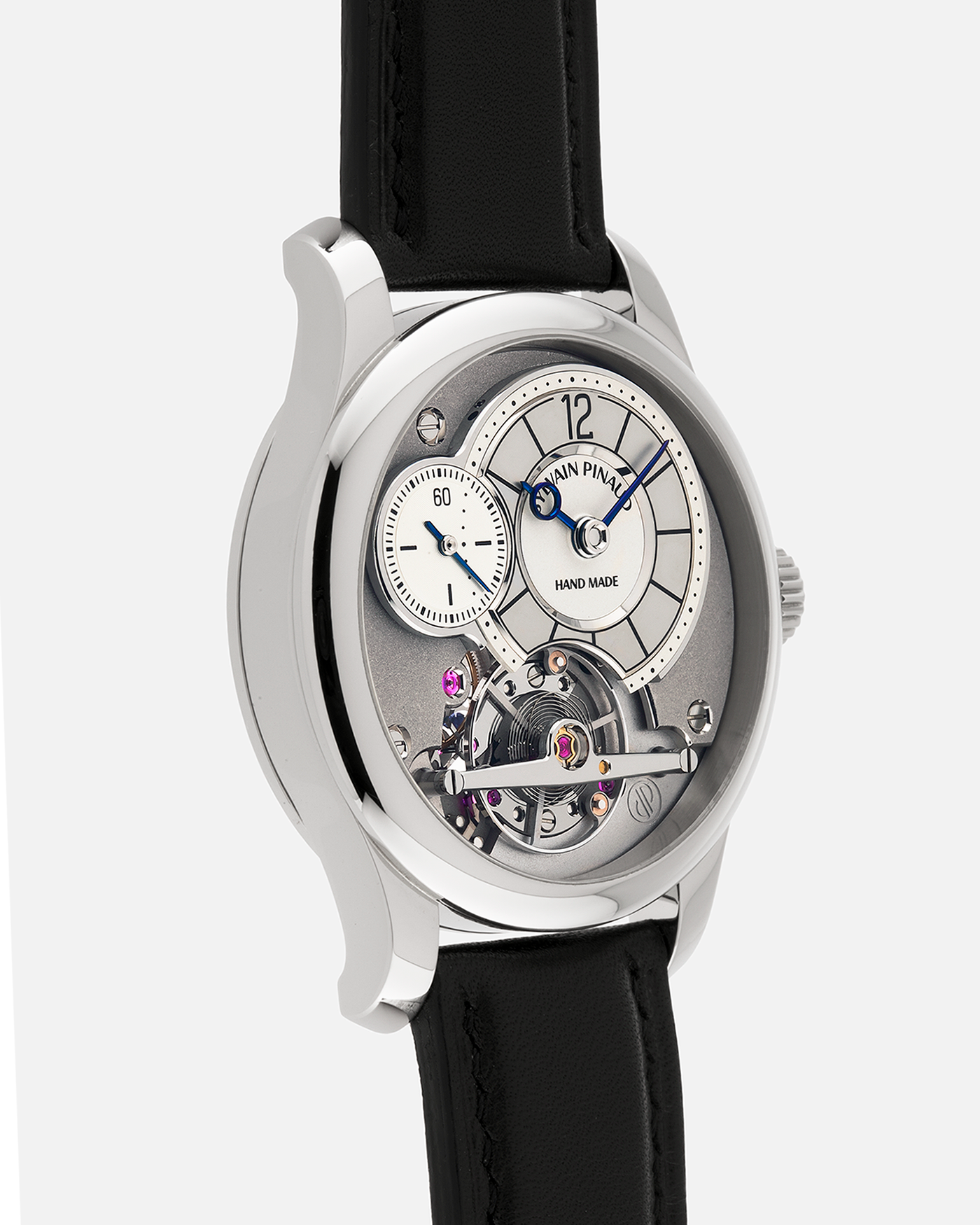 Brand: Sylvain Pinaud
Year: 2025
Model: Origine
Material: Stainless Steel
Movement: Sylvain Pinaud In-House, Manually Wound Mechanical Movement
Case Dimensions: 40mm Diameter 11mm Thickness
Strap: Sylvain Pinaud Black Leather Strap with Stainless Steel Sylvain Pinaud Tang Buckle