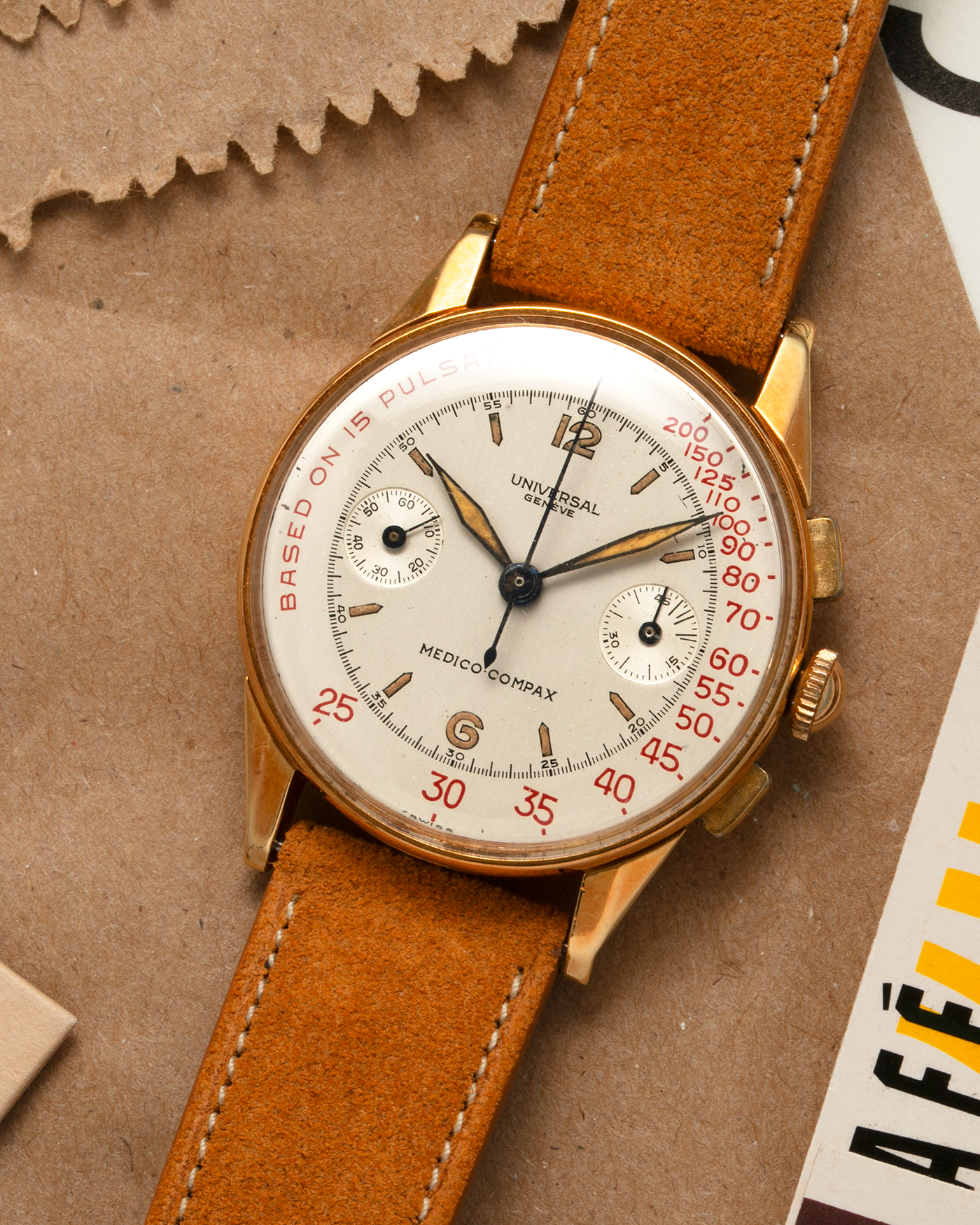 Universal Gen ve Medico Compax 12426 YG Jeanneret Case Vintage