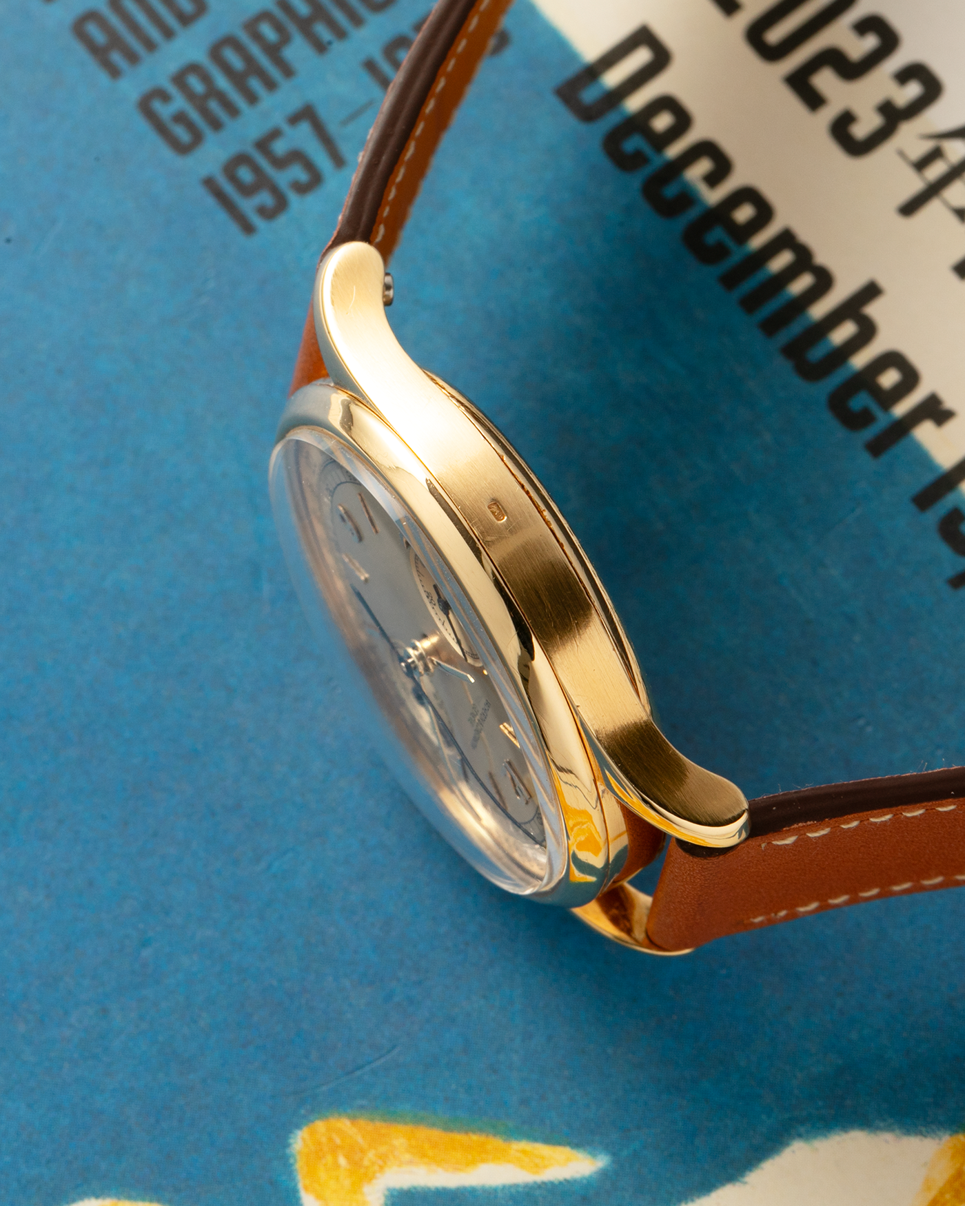 Brand: Vacheron Constantin
Year: 1944
Reference: 4072
Material: 18k Yellow Gold
Movement: Vacheron Constantin Cal. 434 (Valjoux 23)
Movement Number: 437558
Case Number: 285547
Case Dimensions: 35mm Diameter XXX Thickness
Straps: Nostime Brown Calf Leather Strap and Generic Tang Buckle