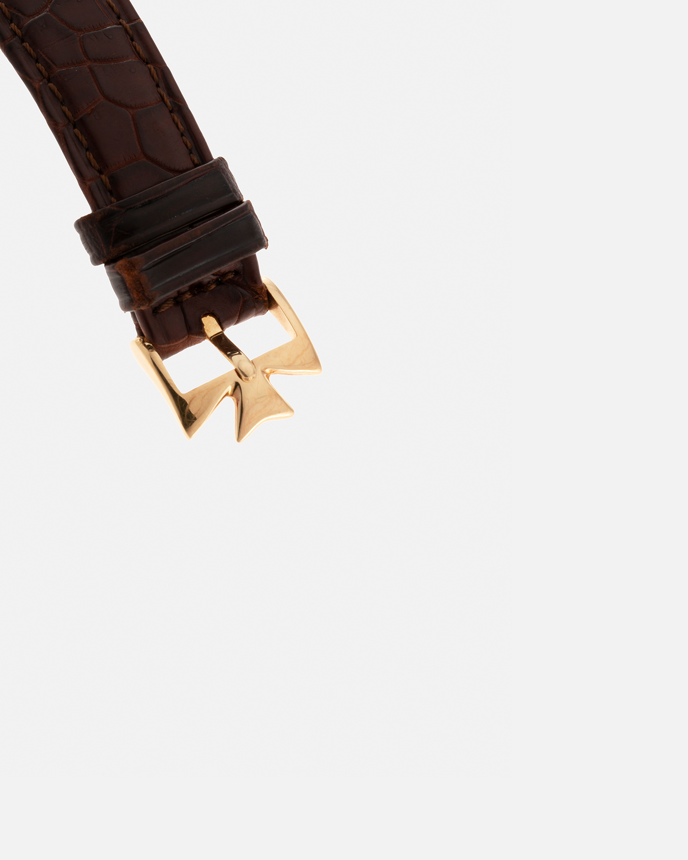 Brand: Vacheron Constantin Year: 2001 Model: Les Historiques Chronograph  Reference Number: 47101 Material: 18-carat Yellow Gold Movement: Lemania 2320 Based Cal. 1141, Manual-Winding Case Diameter: 37mm Strap: Vacheron Constantin Alligator Brown Leather Strap with Signed 18-carat Yellow Gold Tang Buckle
