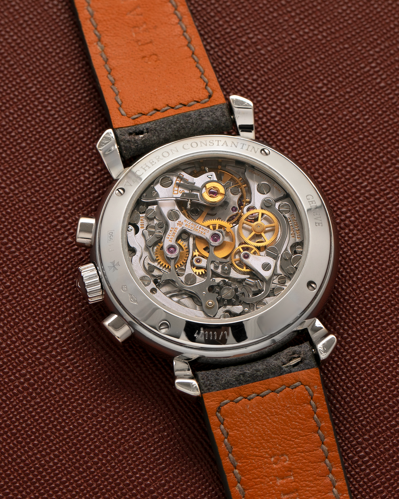 Vacheron Constantin Les Historiques Chronograph 47111 Platinum Cream Dial