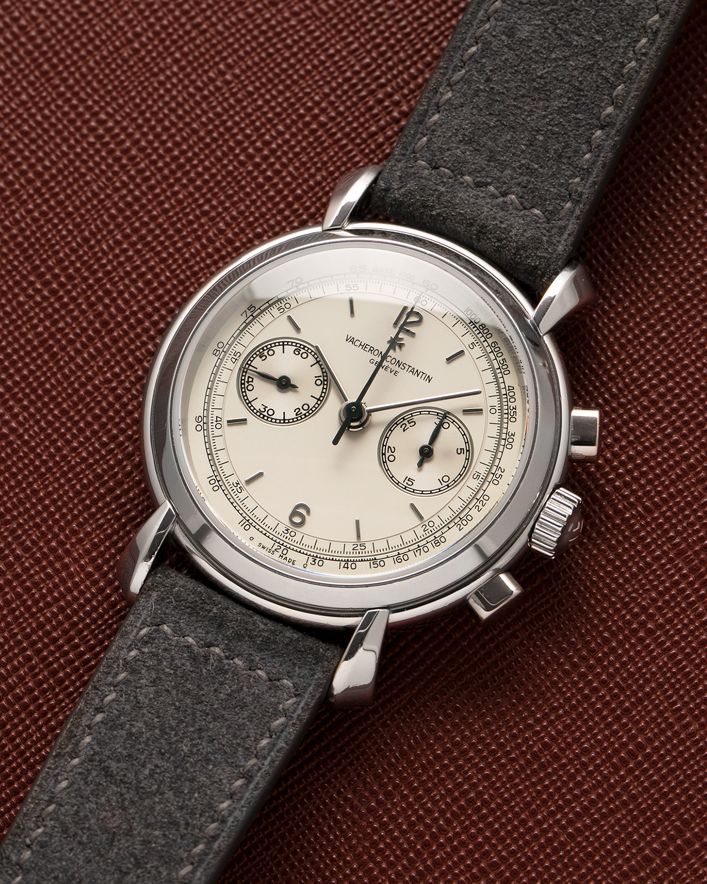 Vacheron Constantin Les Historiques Chronograph 47111 Platinum Cream Dial