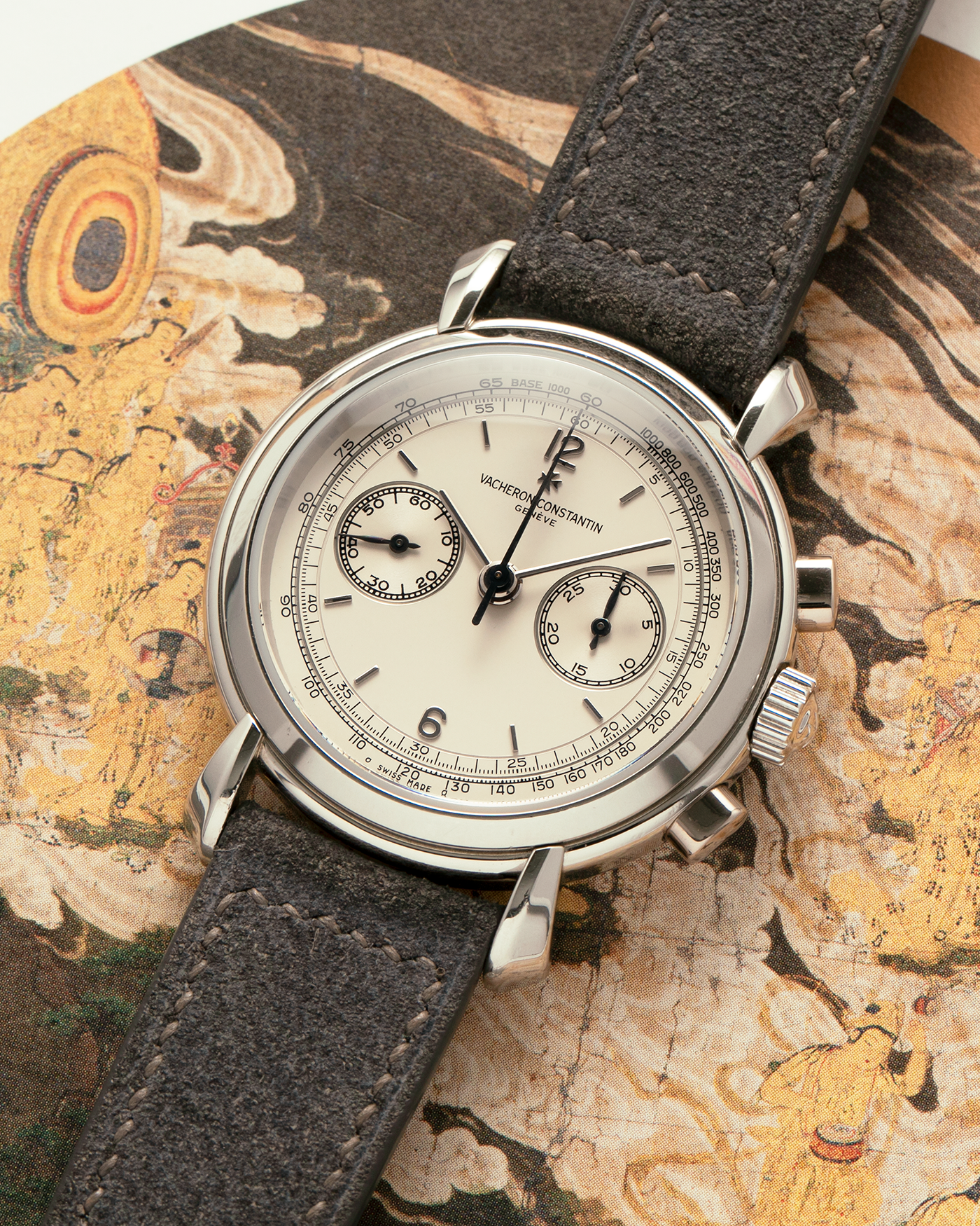 Vacheron Constantin Les Historiques Chronograph 47111 Platinum Cream Dial