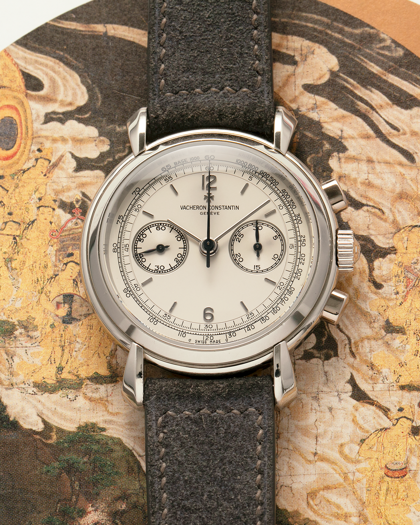 Vacheron Constantin Les Historiques Chronograph 47111 Platinum Cream Dial