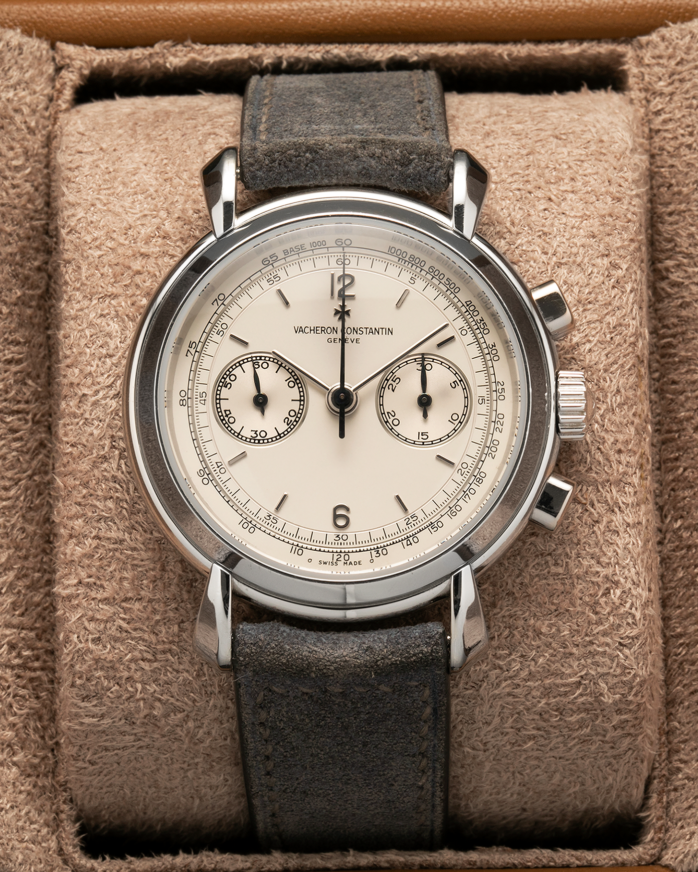 Vacheron Constantin Les Historiques Chronograph 47111 Platinum Cream Dial