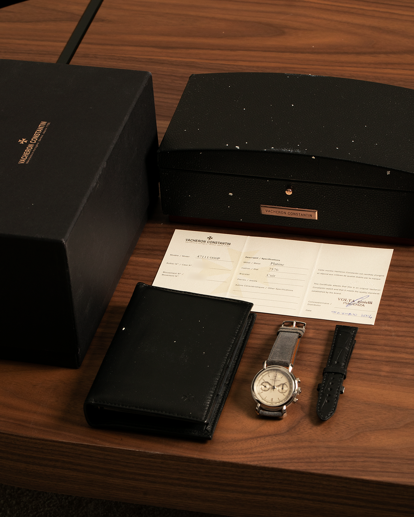Vacheron Constantin Les Historiques Chronograph 47111 Platinum Cream Dial