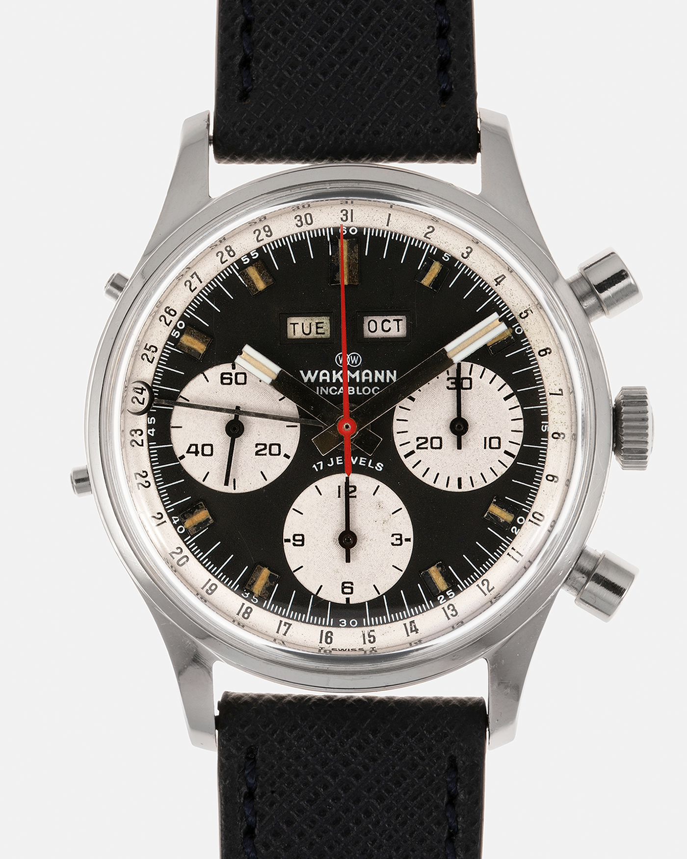 Wakmann Triple Calendar Chronograph 37mm Vintage Watch S.Song