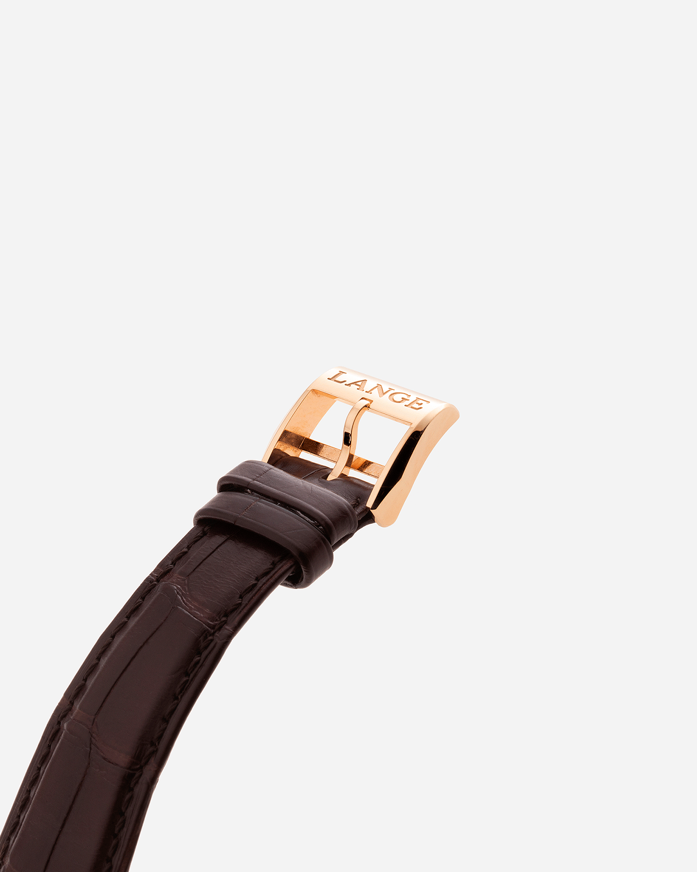 Brand: A. Lange & Sohne Year: 2018 Model: 1815 Annual Calendar Material: 18k Rose Gold Movement: Manual Winding L051.3 Case Diameter: 40mm Bracelet/Strap: A. Lange & Sohne Dark Brown Alligator Strap with signed 18k Rose Gold Tang Buckle