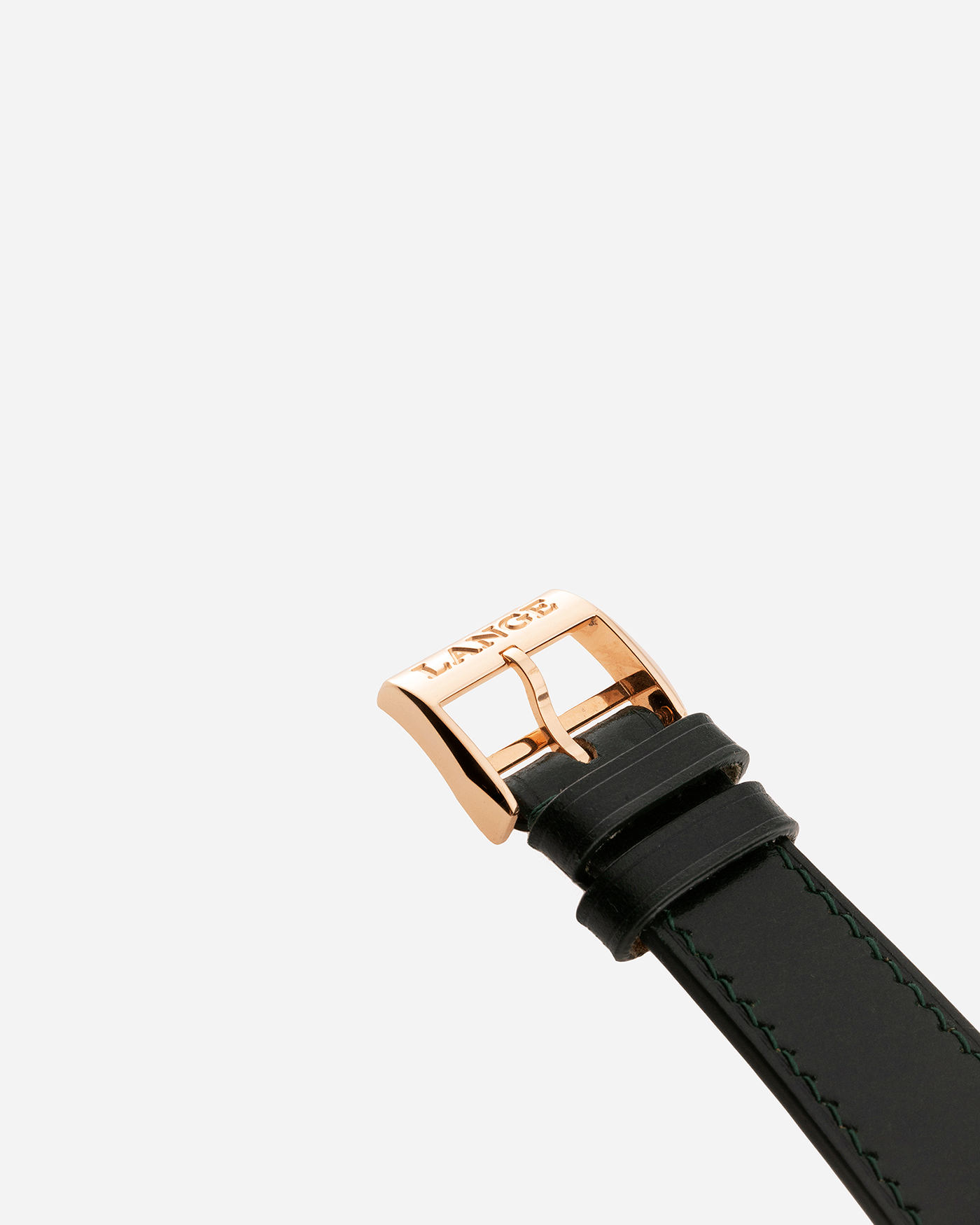 Brand: A. Lange & Sohne Year: 2009 Model: Datograph Reference Number: 403.032 Material: 18k Rose Gold Movement: Manual Winding L951.1 Case Diameter: 39mm Bracelet/Strap: Delugs Green Leather Strap with signed 18k Rose Gold Tang Buckle