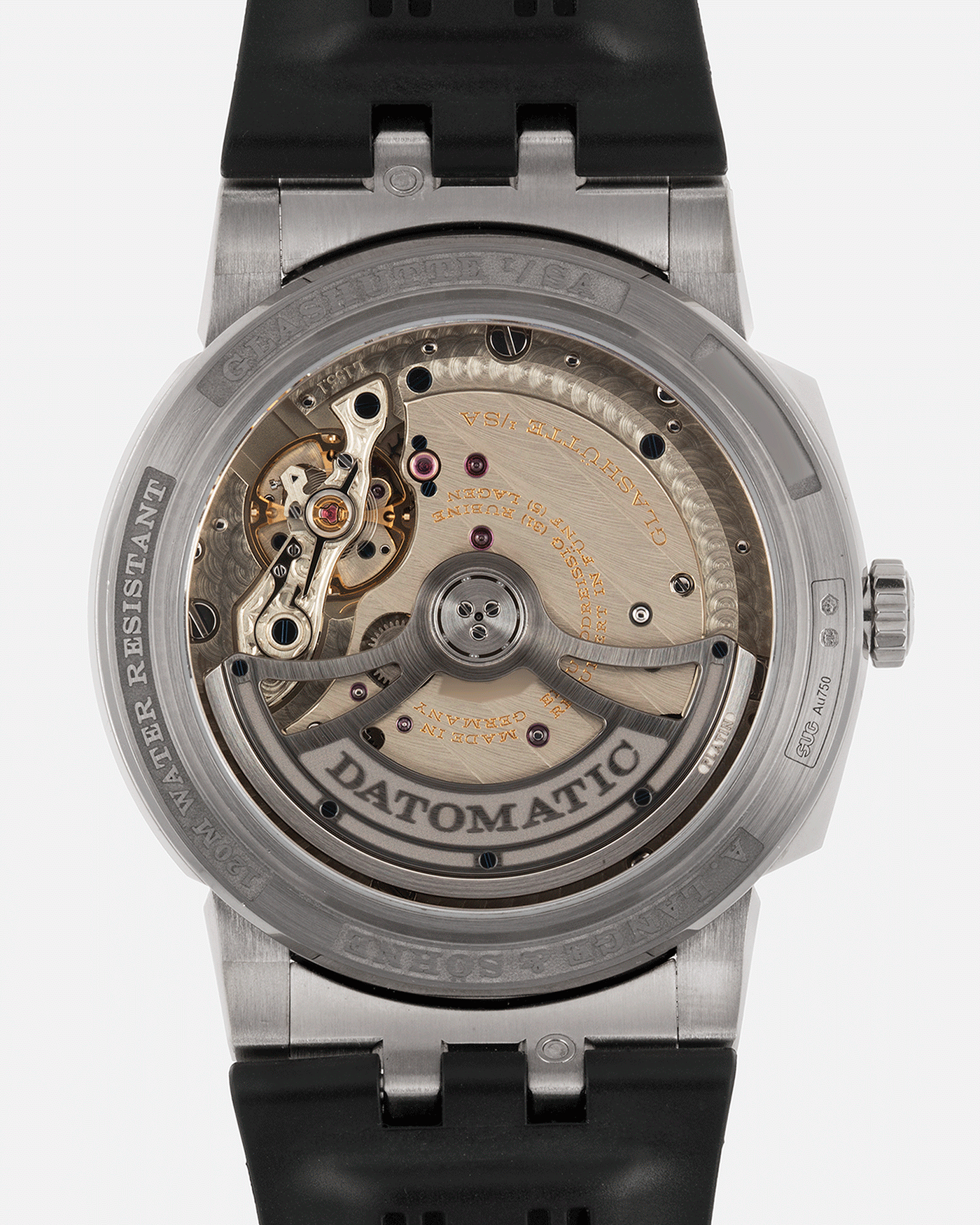 Brand: A. Lange & Sohne Year: 2021 Model: Datomatic Odysseus Ref Number: 363.038 Material: 18k White Gold Movement: Self-Winding In-House L155.1 Case Diameter: 38mm Bracelet/Strap: A. Lange & Sohne Brown Leather Strap and Black Rubber Strap with signed 18k White Gold Tang Buckle