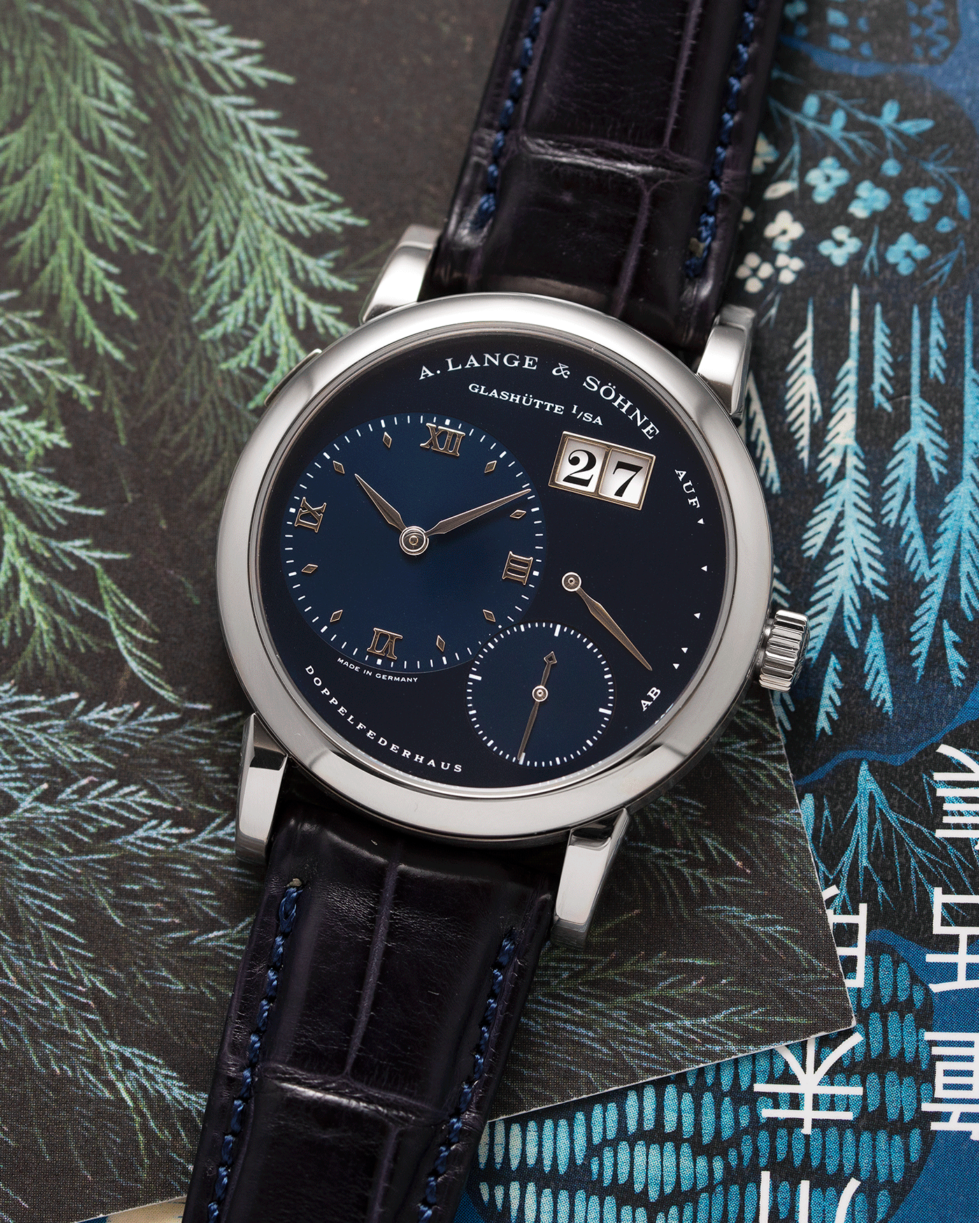 A. Lange Sohne Lange 1 101.027 Blue Watch S.Song Vintage