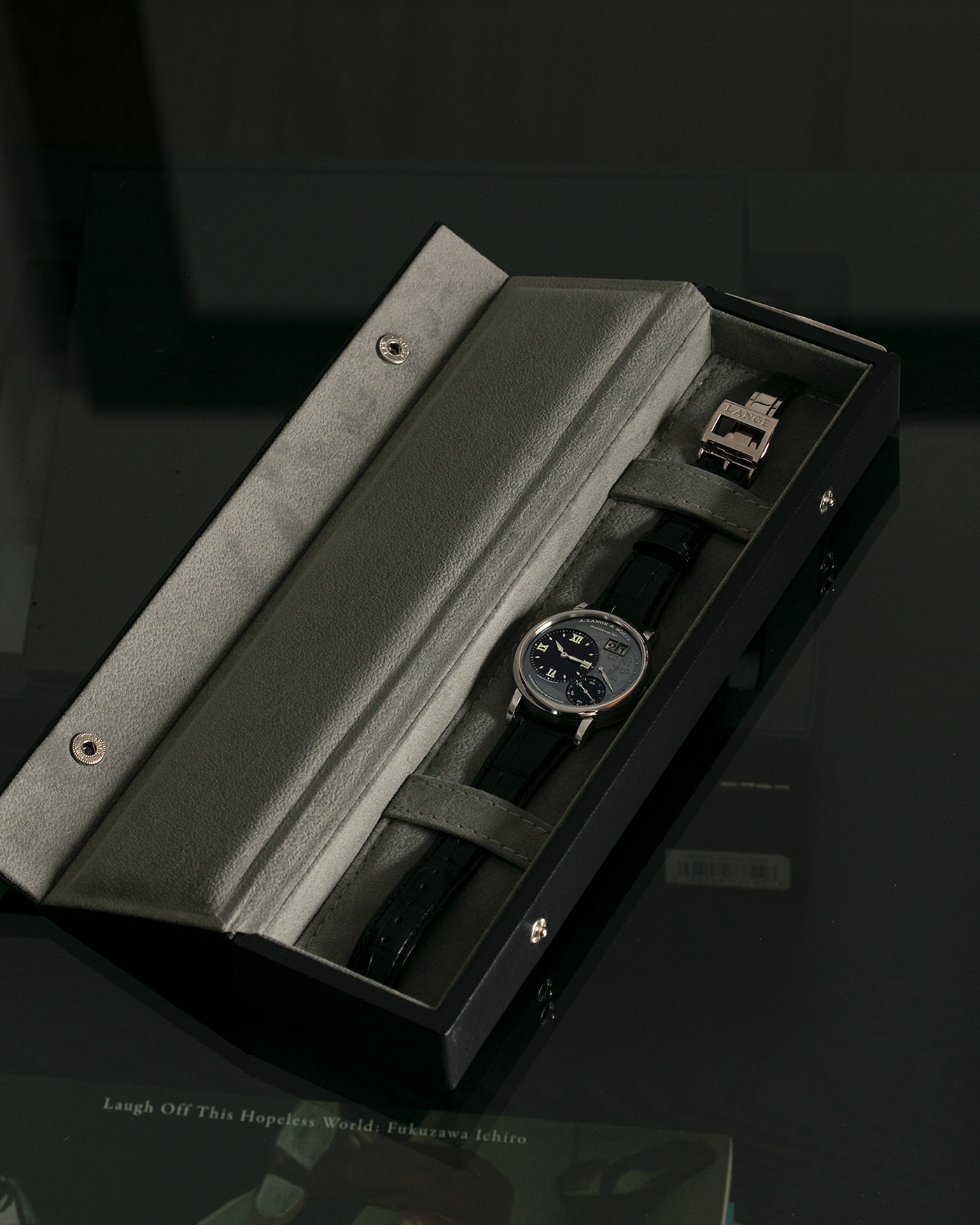 Brand: A. Lange & Sohne Year: 2014 Model: Grand Lange 1 Lumen Reference Number: 117.035 Material: Platinum Movement: Manual Winding L905.2 Case Diameter: 41mm Bracelet/Strap: A. Lange & Sohne Black Alligator Strap and Platinum Deployant Clasp
