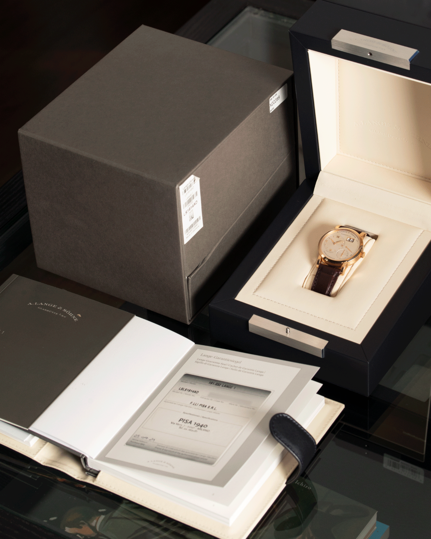 Brand: A. Lange & Sohne Year: 2021 Model: Lange 1 Reference Number: 191.032 Material: 18k Rose Gold Movement: Manual Winding L121.1 Case Diameter: 38.5mm Bracelet/Strap: Chestnut Brown Alligator Strap with 18k Rose Gold A. Lange & Sohne Tang Buckle