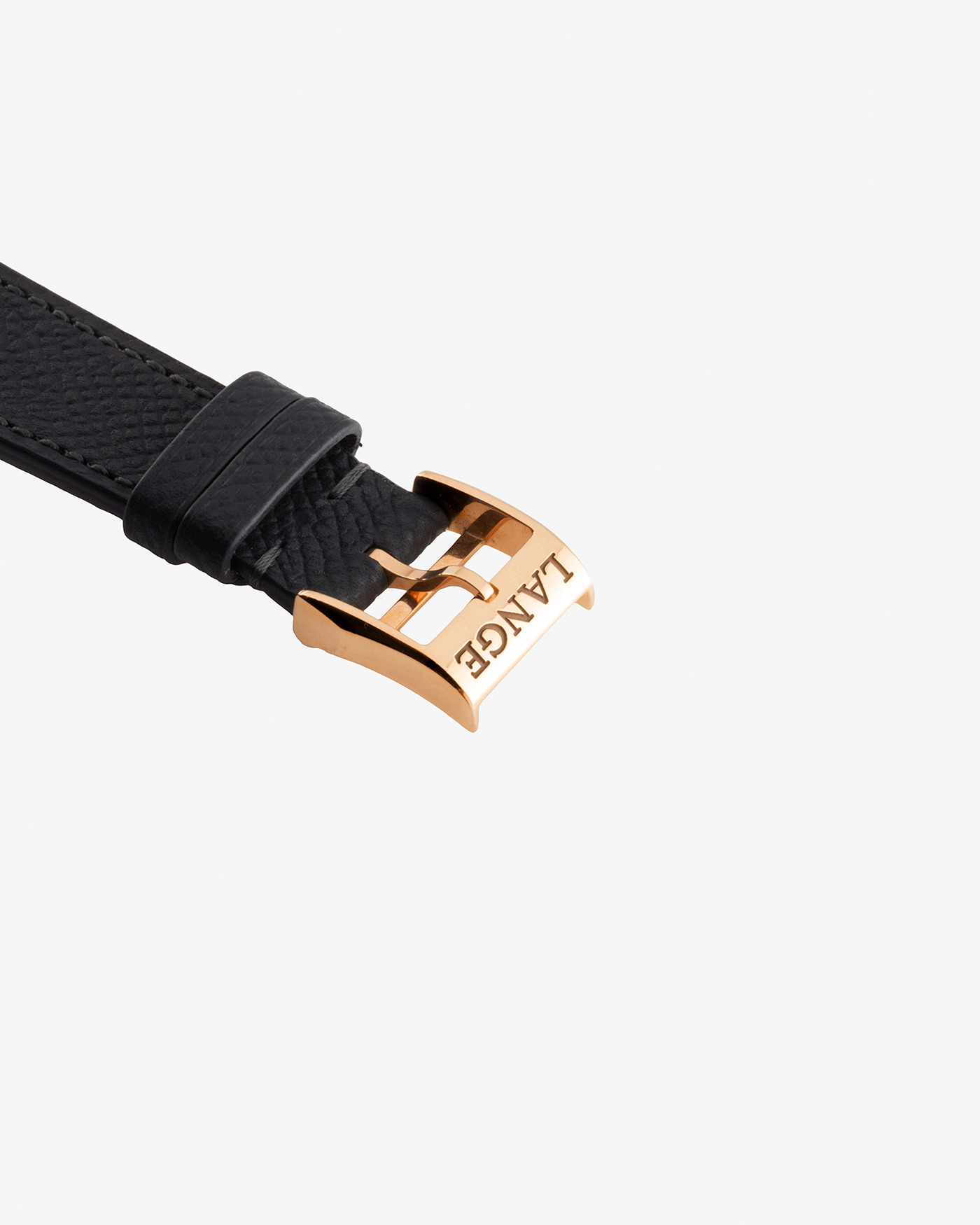 Brand: A. Lange & Sohne Year: 2004 Model: Lange 1 Reference Number: 101.031 Material: 18k Rose Gold Movement: Manual Winding L901.5 Case Diameter: 38.5mm Bracelet/Strap: Nostime Anthracite Textured Calf with 18k Rose Gold Tang Buckle