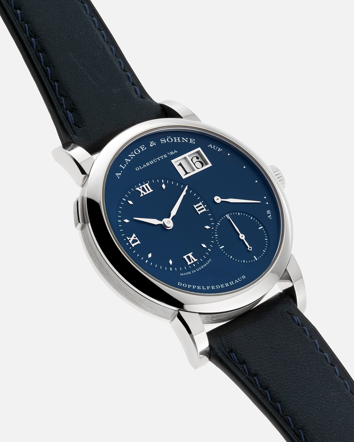 Lange 1 blue dial deals