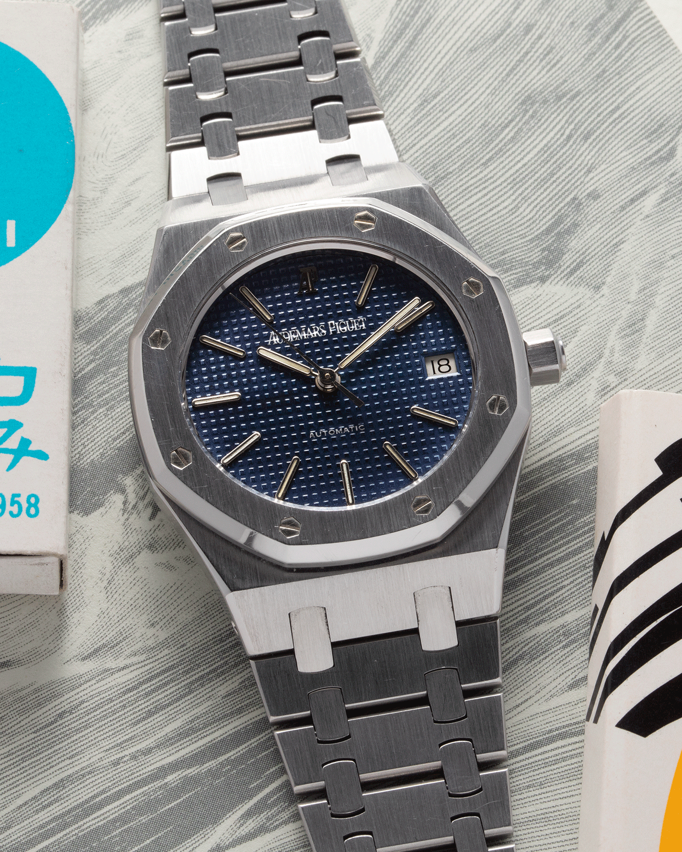 Brand: Audemars Piguet Year: 1999 Model: Royal Oak Reference Number: 14790 Material: Stainless Steel Movement: Cal. 2225 Case Diameter: 36mm Bracelet: Audemars Piguet Integrated Stainless Steel BraceletBrand: Audemars Piguet Year: 1999 Model: Royal Oak Reference Number: 14790 Material: Stainless Steel Movement: Cal. 2225 Case Diameter: 36mm Bracelet: Audemars Piguet Integrated Stainless Steel Bracelet