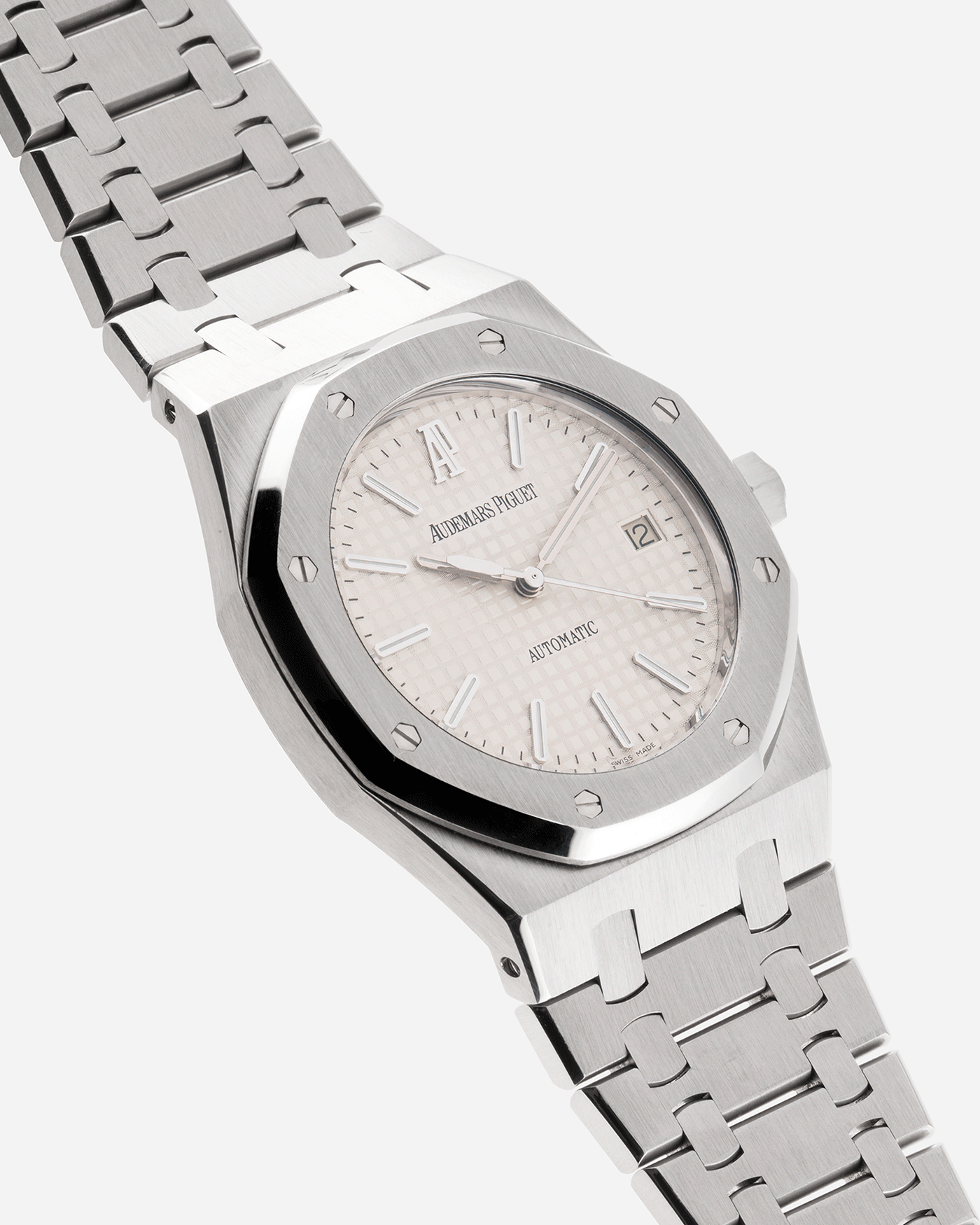 Brand: Audemars Piguet Year: 2012 Model: Royal Oak Reference Number: 15300ST Material: Stainless Steel Movement: Cal 3120 Case Diameter: 39mm Bracelet: Audemars Piguet Integrated Stainless Steel Bracelet