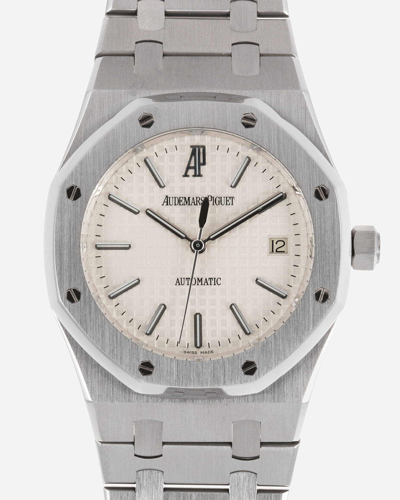 Brand: Audemars Piguet Year: 2012 Model: Royal Oak Reference Number: 15300ST Material: Stainless Steel Movement: Cal 3120 Case Diameter: 39mm Bracelet: Audemars Piguet Integrated Stainless Steel Bracelet