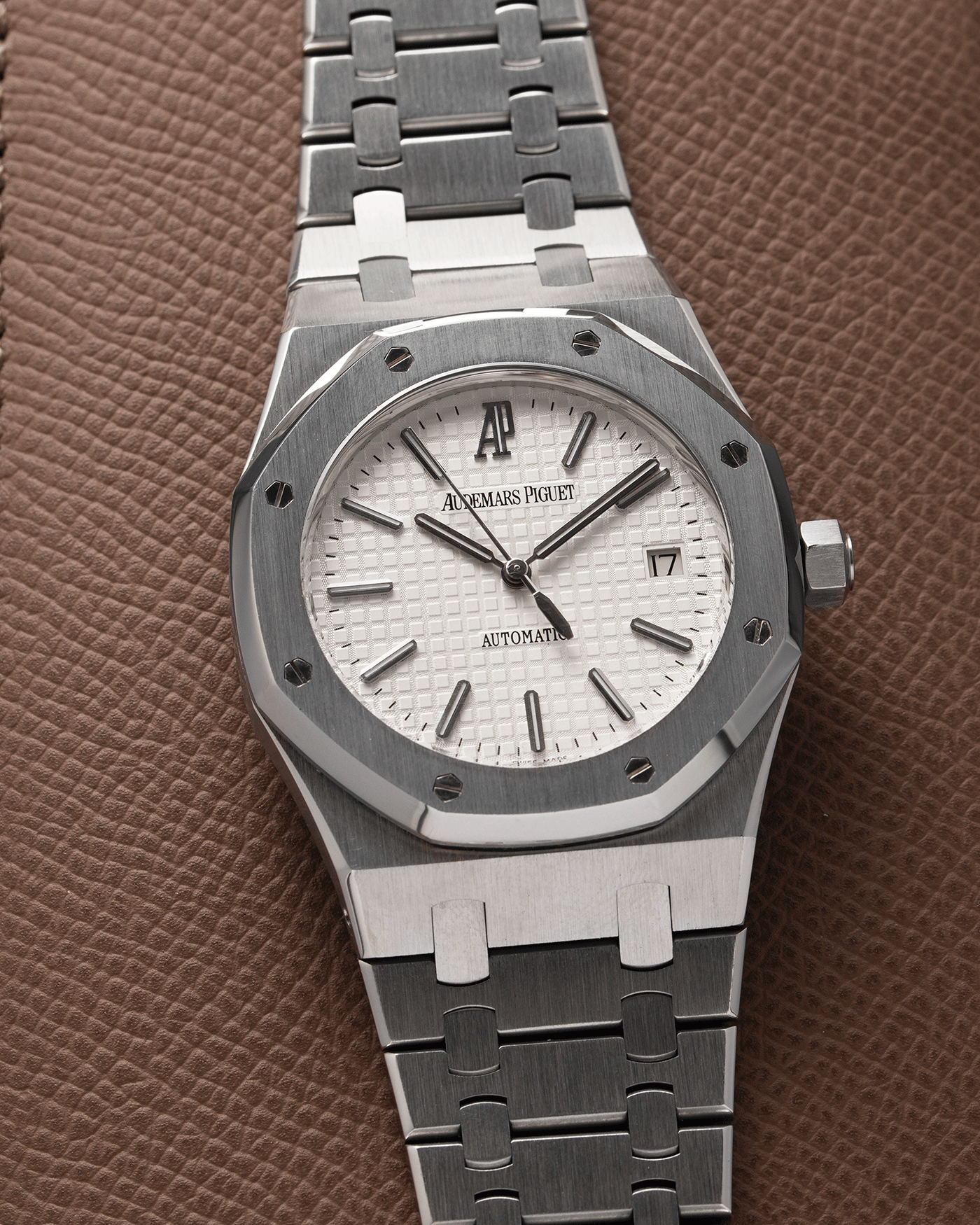 Brand: Audemars Piguet Year: 2012 Model: Royal Oak Reference Number: 15300ST Material: Stainless Steel Movement: Cal 3120 Case Diameter: 39mm Bracelet: Audemars Piguet Integrated Stainless Steel Bracelet