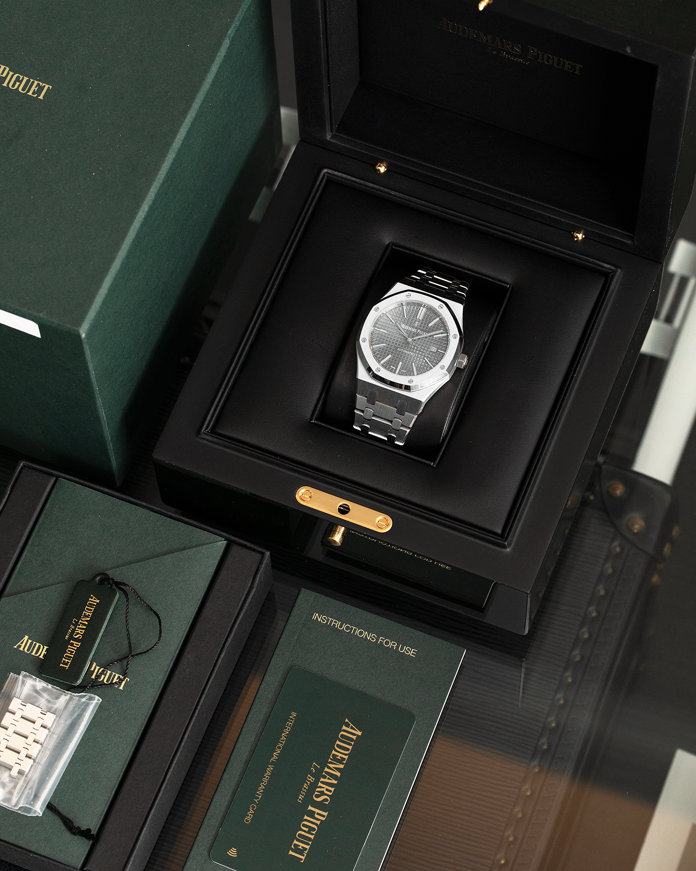 Audemars Piguet Royal Oak 15400ST Ruthenium Watch S.Song Vintage Timepieces S.Song Watches