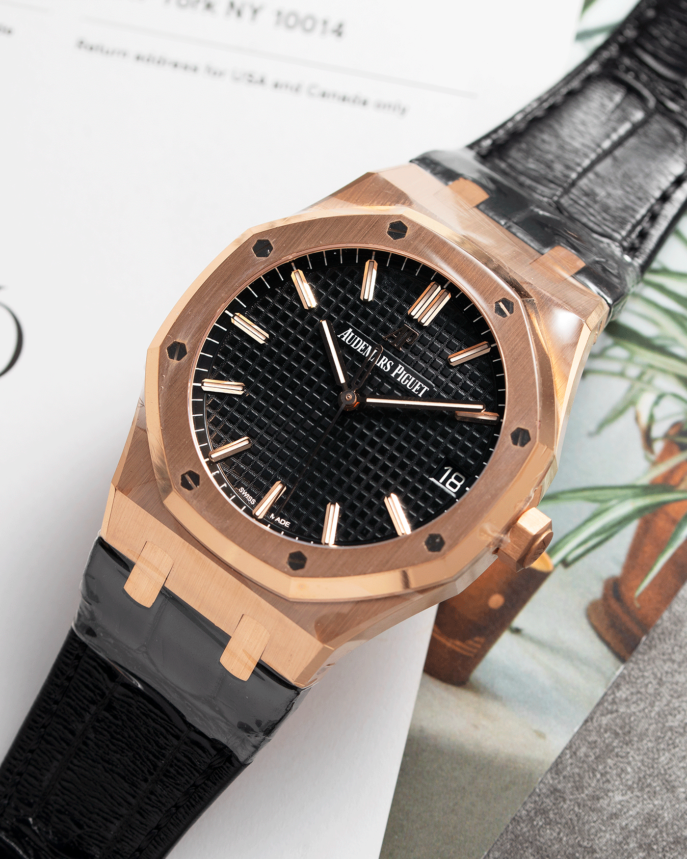 royal oak 15500 black dial