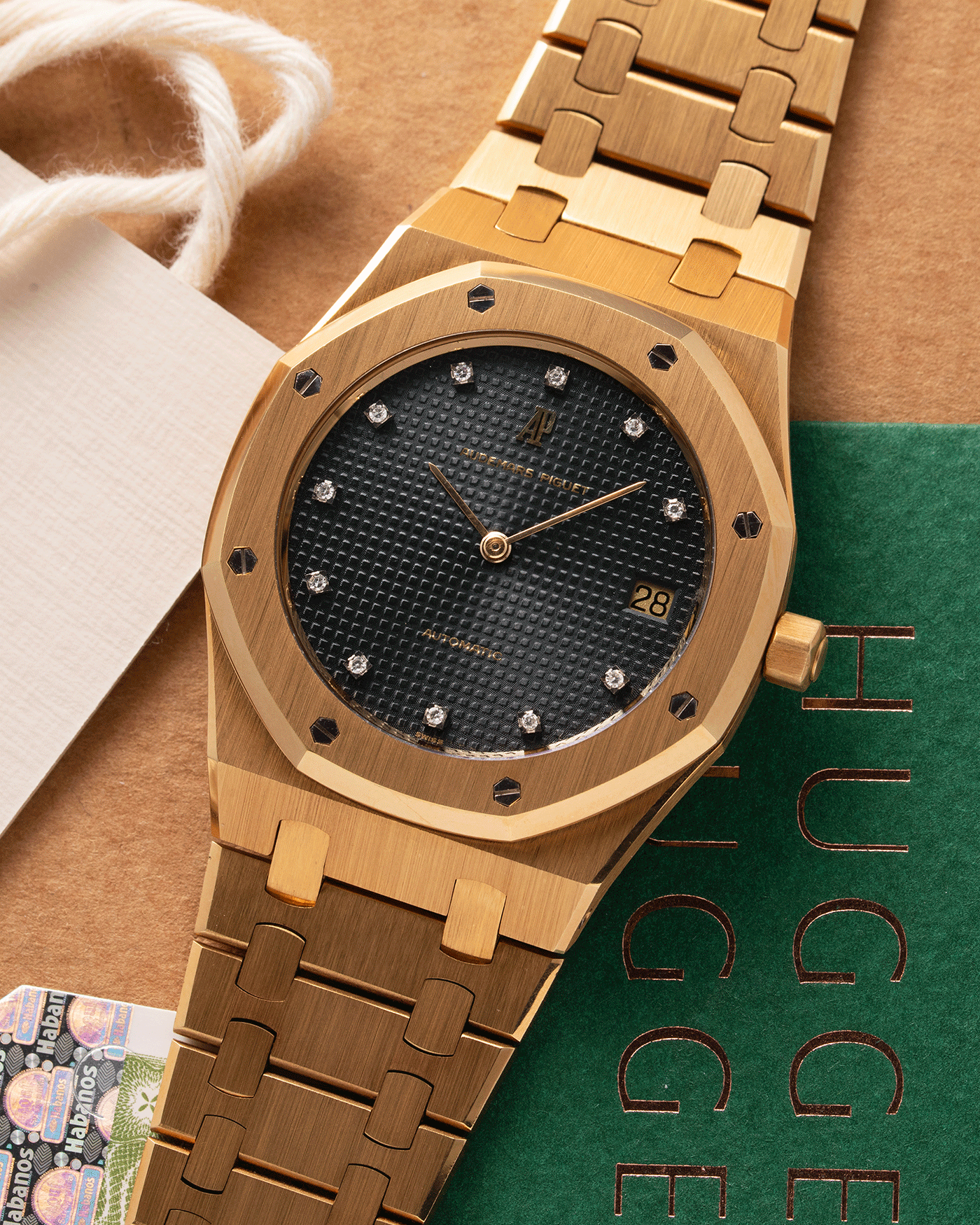 Gold diamond ap watch on sale