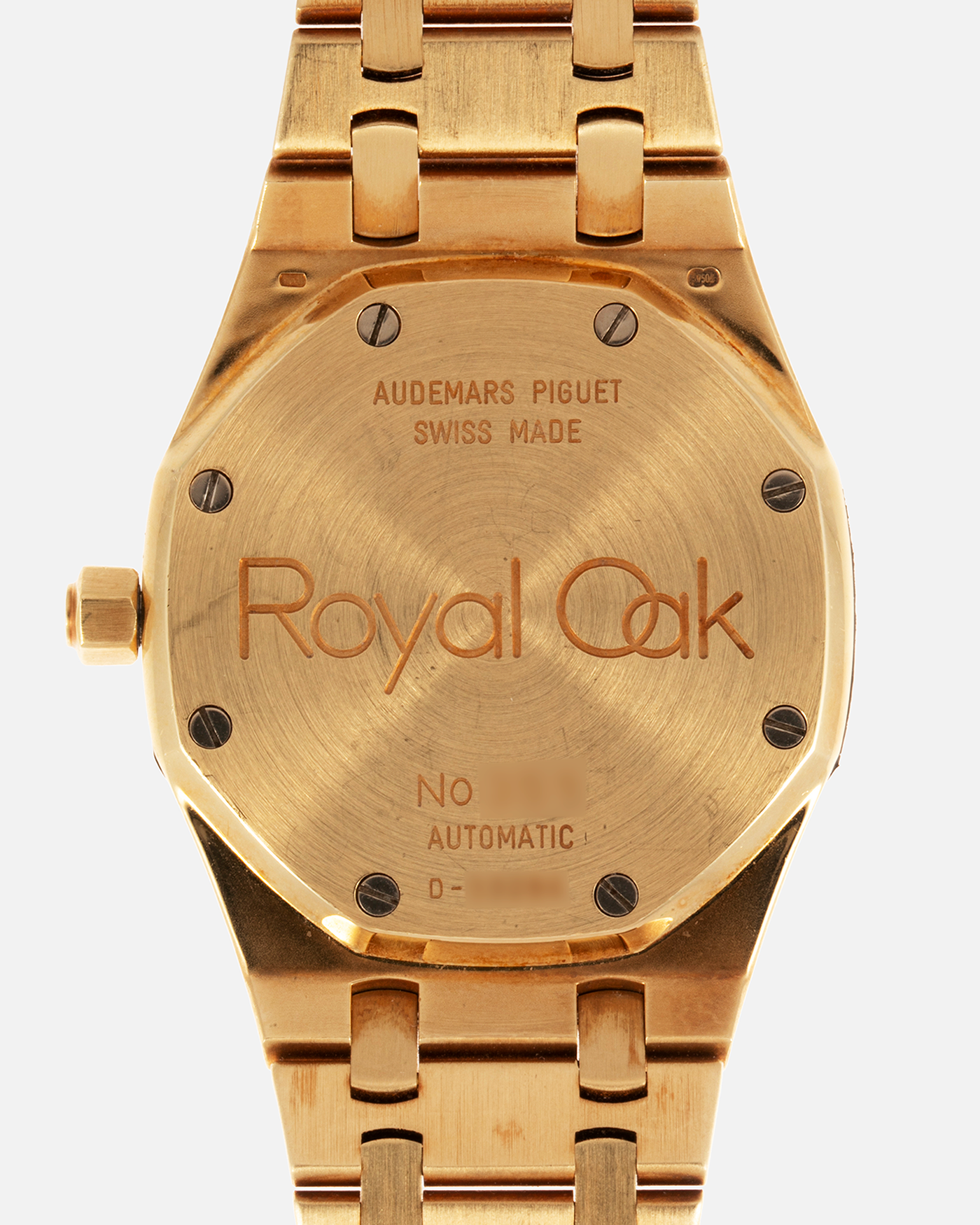 Brand: Audemars Piguet Year: 1990’s Model: Royal Oak “Rubies” Reference Number: 14813BA Material: 18-carat Yellow Gold with Diamond Dial and Bezel Movement: Cal. 2225, Self-Winding Case Diameter: 36mm Strap: Audemars Piguet Integrated 18-carat Yellow Gold Bracelet