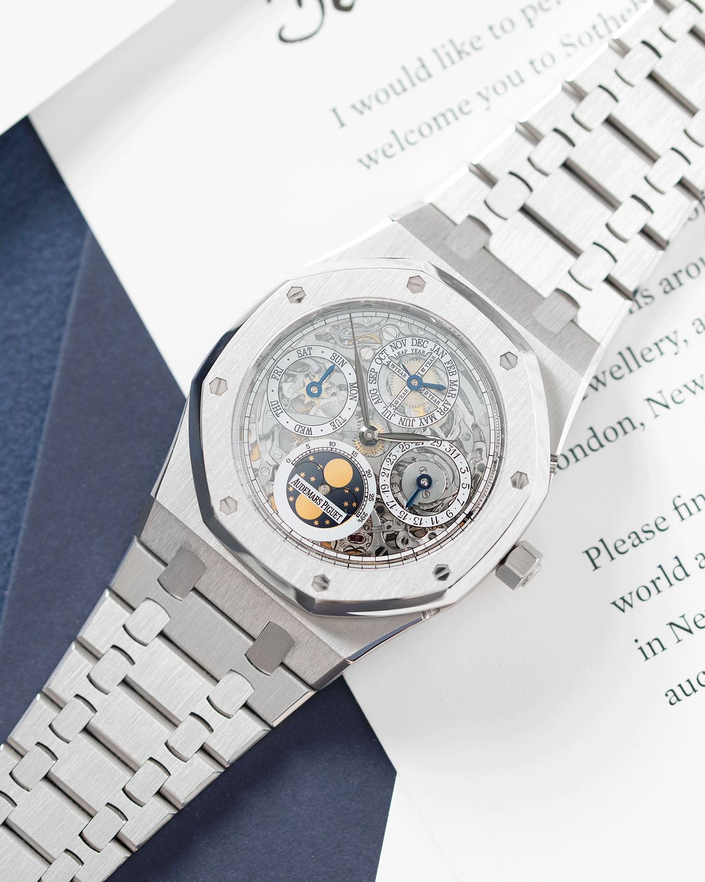 Audemars Piguet Royal Oak 25829ST Perpetual Calendar Openworked Skeleton Watch S.Song Vintage Timepieces S.Song Watches