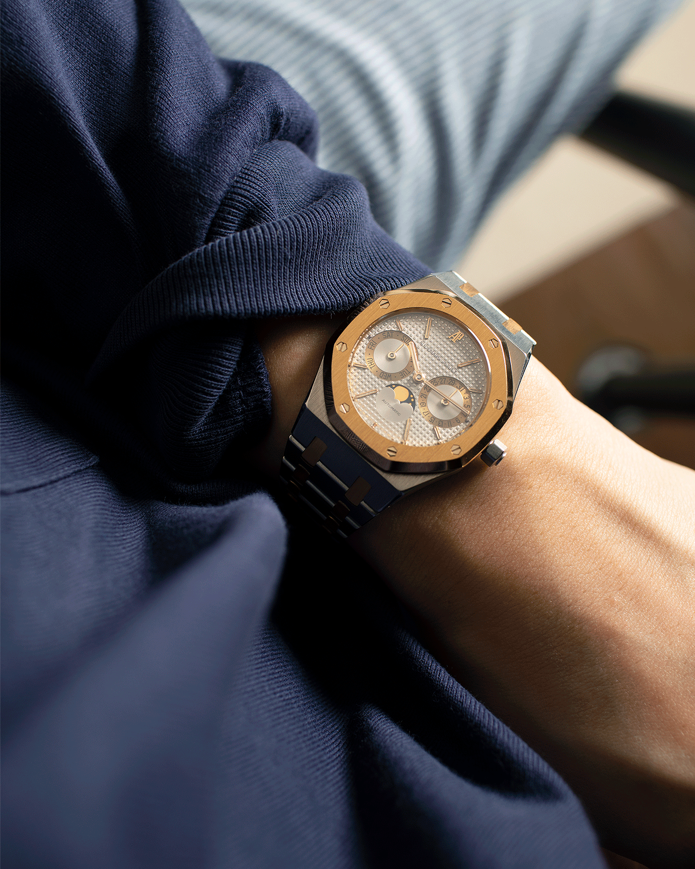 Audemars piguet royal oak moonphase gold discount