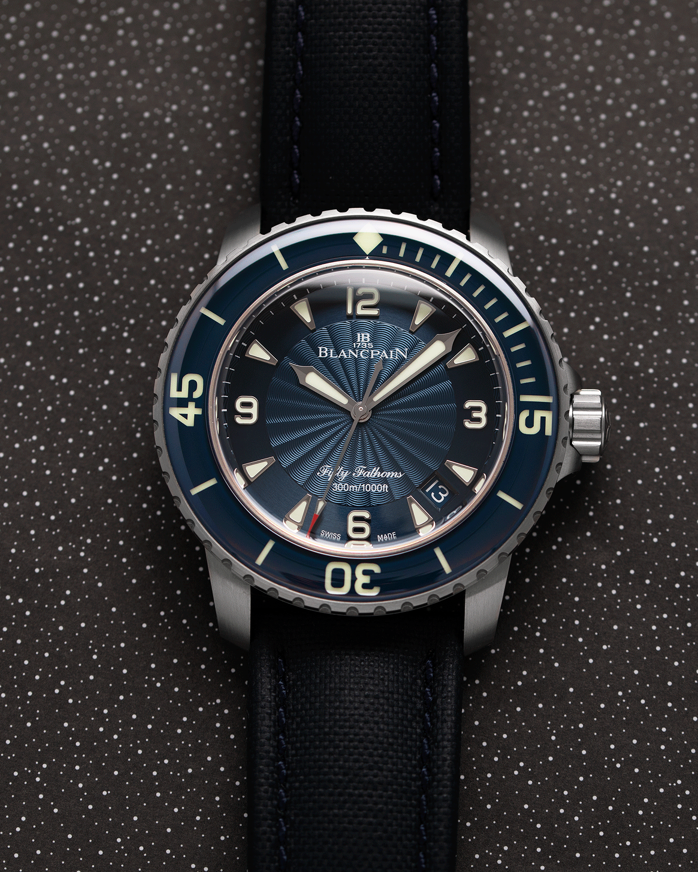 Blancpain fifty fathoms blue hotsell