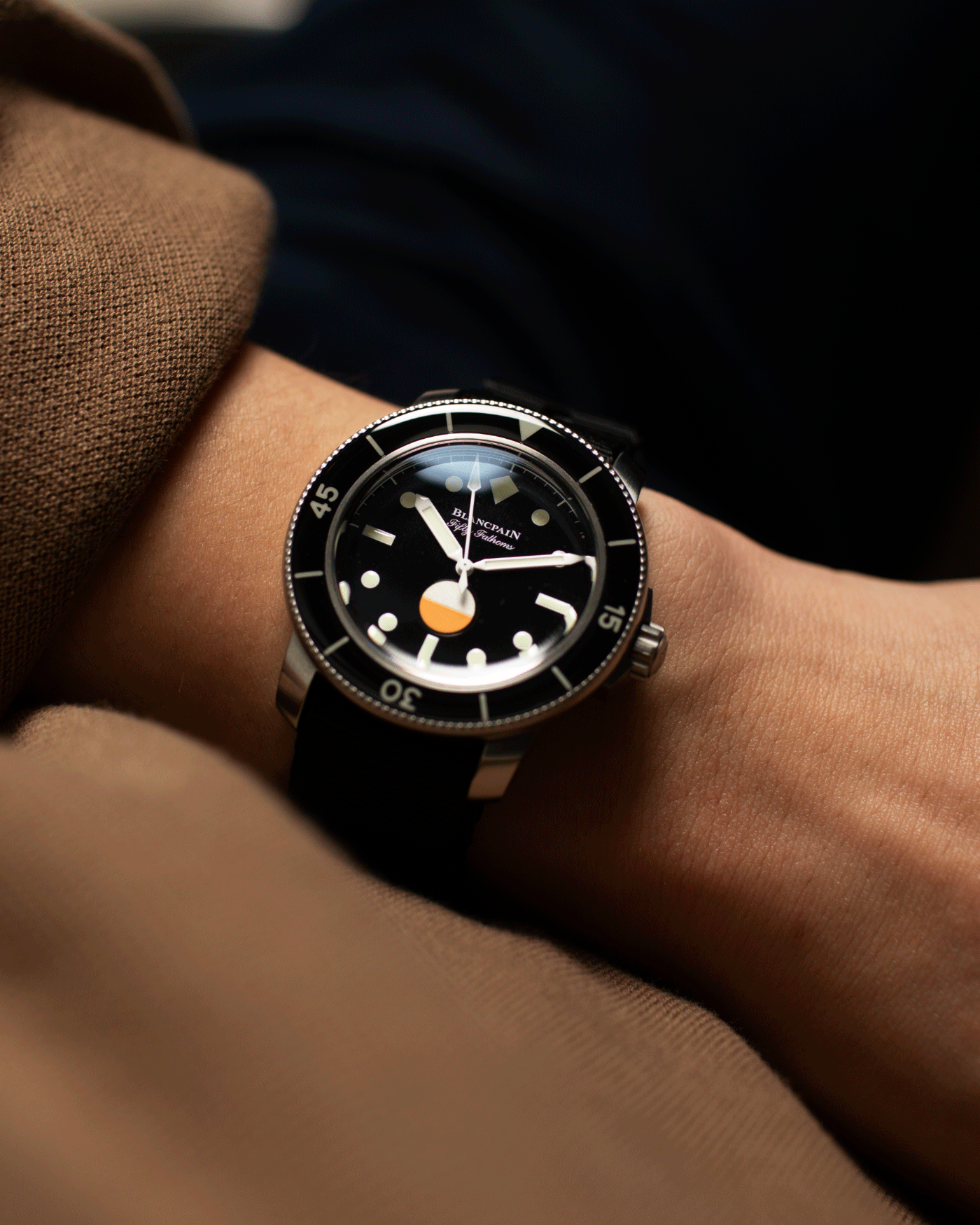Hodinkee blancpain fifty fathoms hotsell