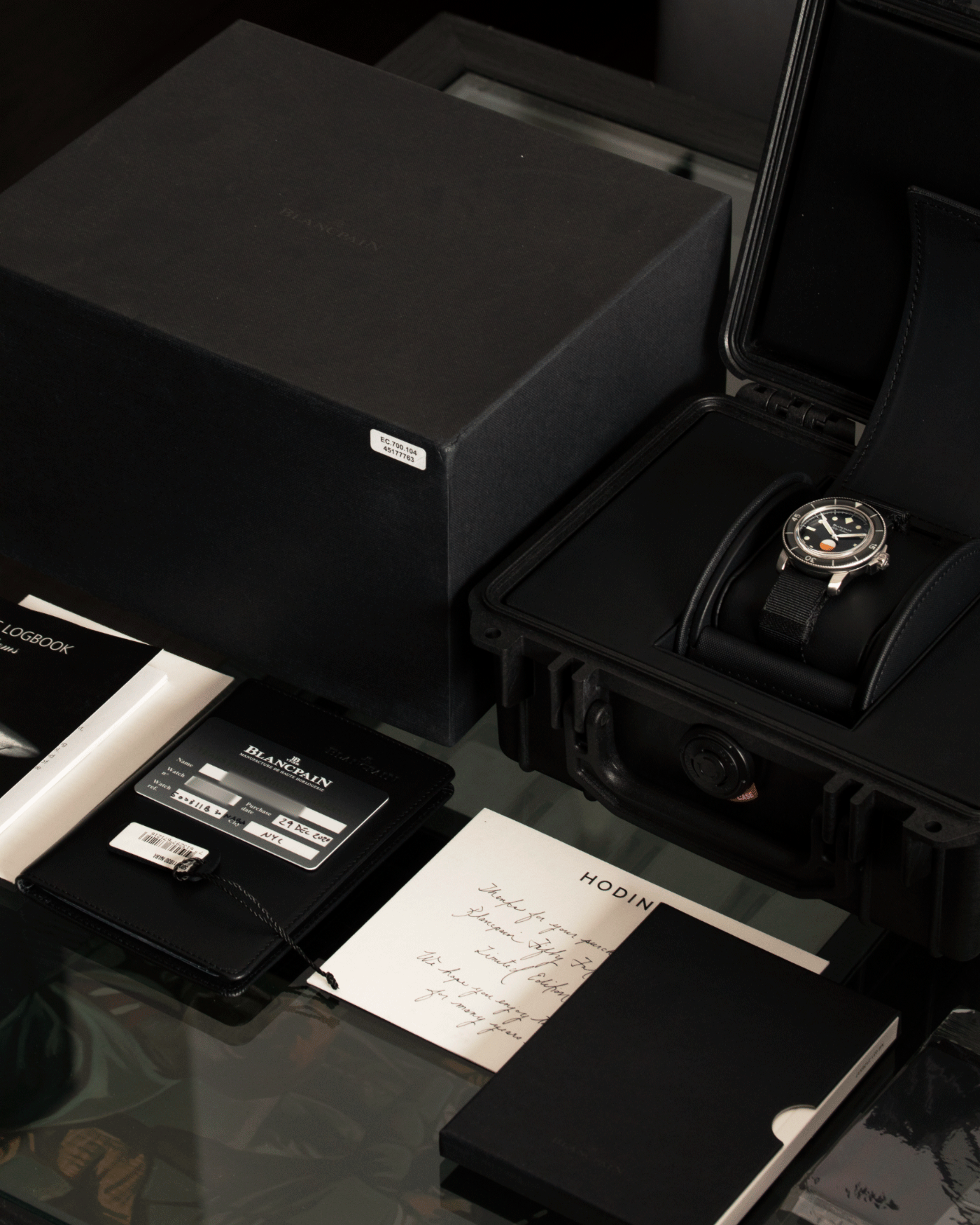 Brand: Blancpain Year: 2020 Model: Fifty Fathoms Mil Spec Hodinkee Edition Reference Number: 5008 11B30 NABA Material: Stainless Steel Movement: Automatic Blancpain 1154 Case Diameter: 40mm Bracelet/Strap: Blancpain Black NATO Strap