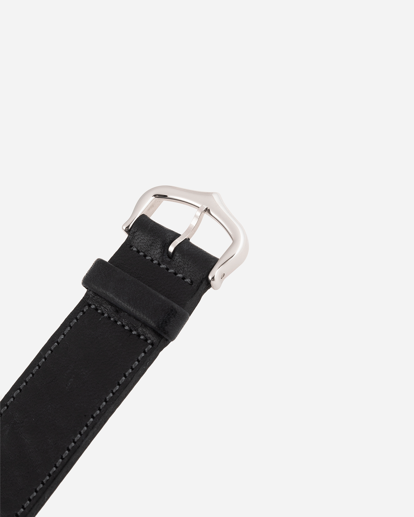 Brand: Cartier Year: 1990s Model: Santos Dumont Reference: 1575 Material: Platinum Movement: F.Piguet 21 Case Diameter: 27mm Strap: Accurate Form Navy Blue Japanese Calf and 18k White Gold Cartier Tang Buckle