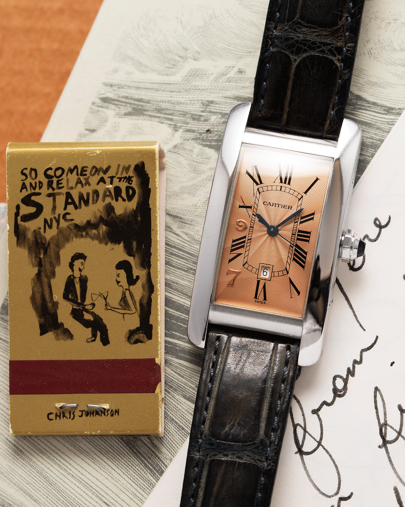 Brand: Cartier Year: 1997 Model: Tank Americaine Hong Kong Limited Edition Reference: 1726 Material: 18k White Gold Movement: Automatic Cartier Self Winding Caliber Case Diameter: 41mm X 23mm Strap: Cartier Green Alligator Strap with White Gold Cartier Buckle