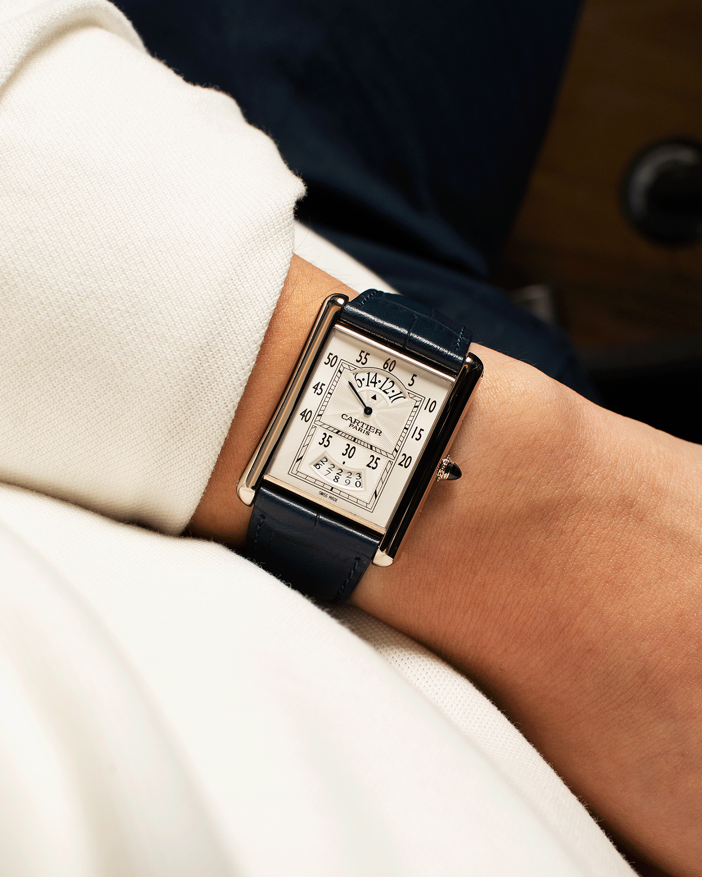 Cartier tank deals louis white gold