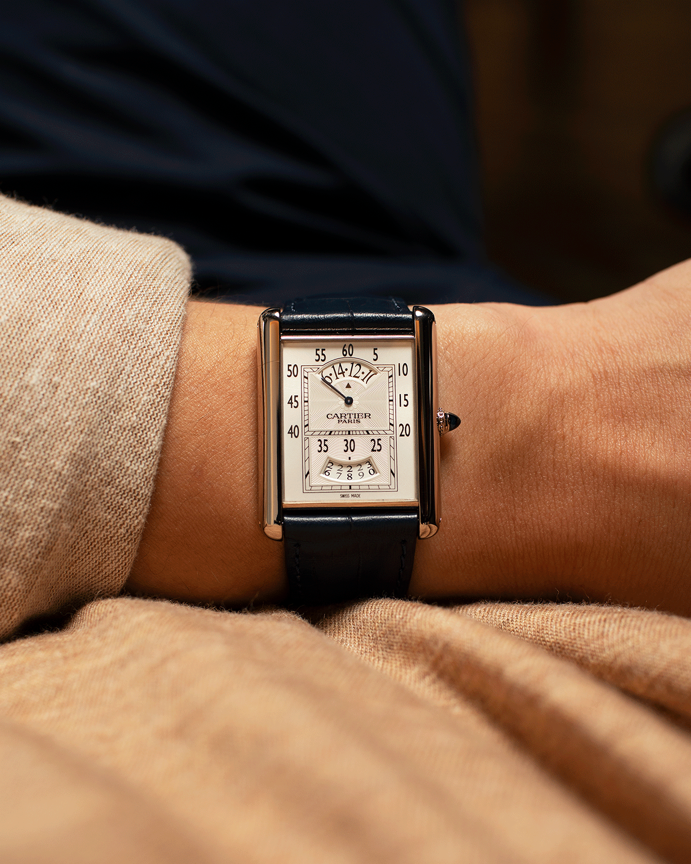 Cartier Tank CPCP Wandering Hours 2919 Collection Prive Cartier