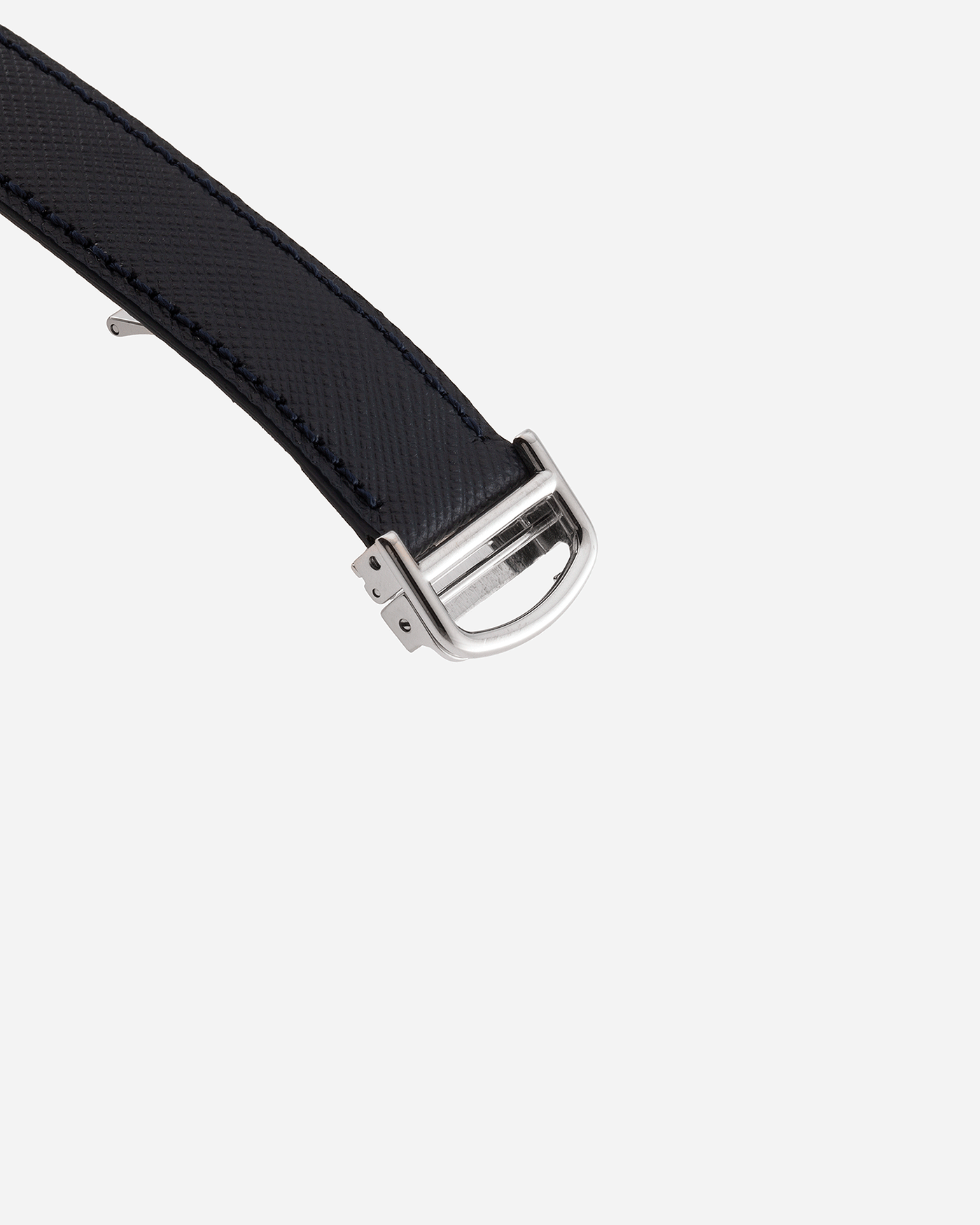 Brand: Cartier Year: 2000’s Model: CPCP Collection Prive Tortue Reference: 2518 Material: Platinum Movement: Cartier Jaeger LeCoultre 9601MC Case Diameter: 43 x 35 mm Strap: Navy Blue Molequin Textured Calf Strap with 18k White Gold Deployant