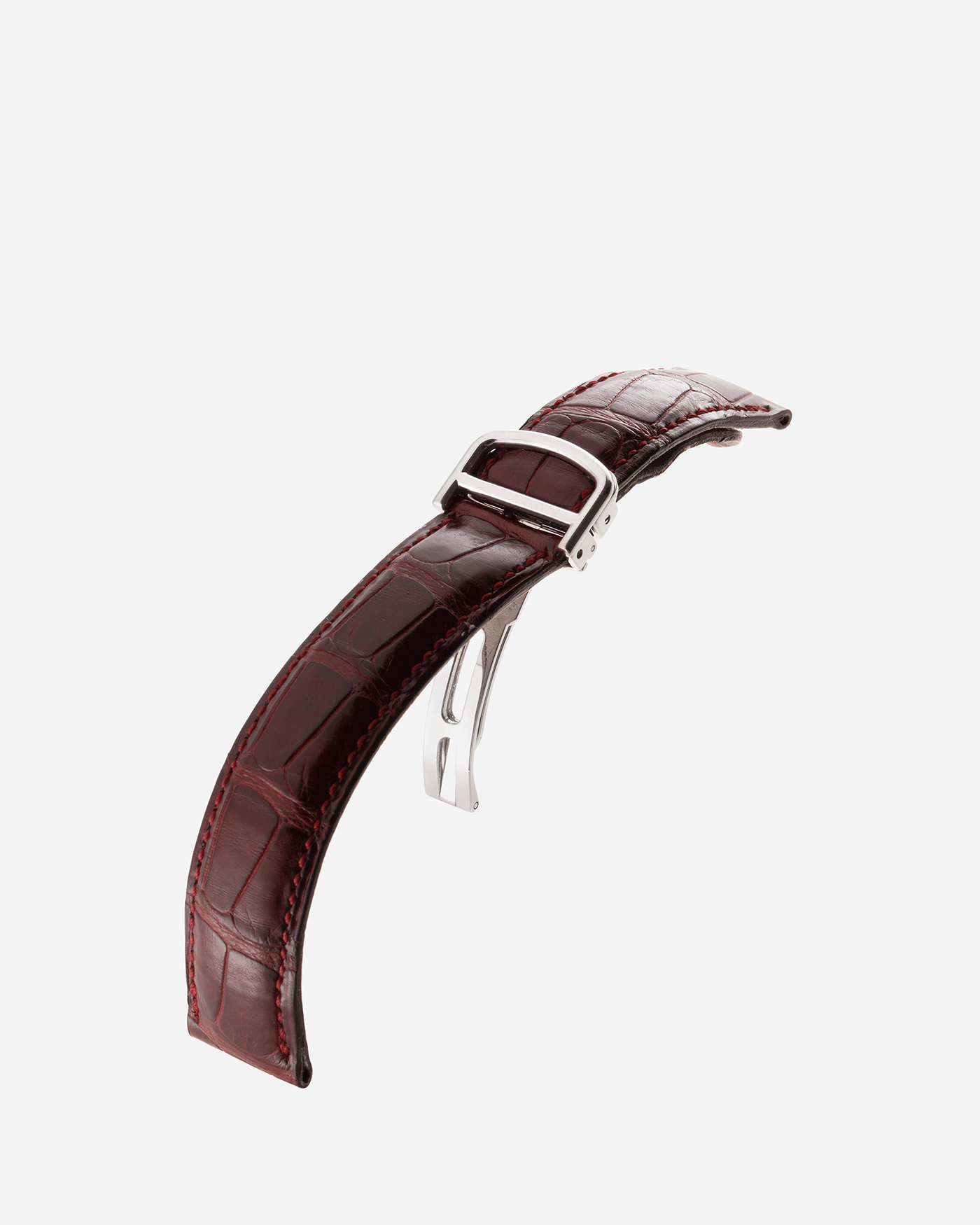 Brand: Cartier Year: 2000’s Model: CPCP Collection Prive Tortue Monopoussoir Reference: 2356 Material: 18k White Gold Movement: THA Cal. 045MC Case Diameter: 43 x 35 mm Strap: Navy Blue Molequin Textured Calf Strap with separate 18k Cartier White Gold Deployant