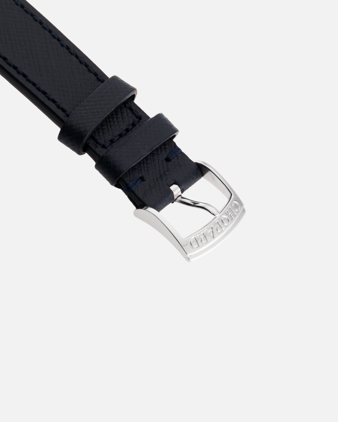 Brand: Chopard L.U.C. Year: 1990’s Model: 16/1860/2 Material: 18k White Gold Movement: In-House Caliber 1.96 Case Diameter: 37mm Strap: Navy Blue Molequin Textured Calf and Brown Chopard Alligator Strap and 18k White Gold Chopard Tang Buckle