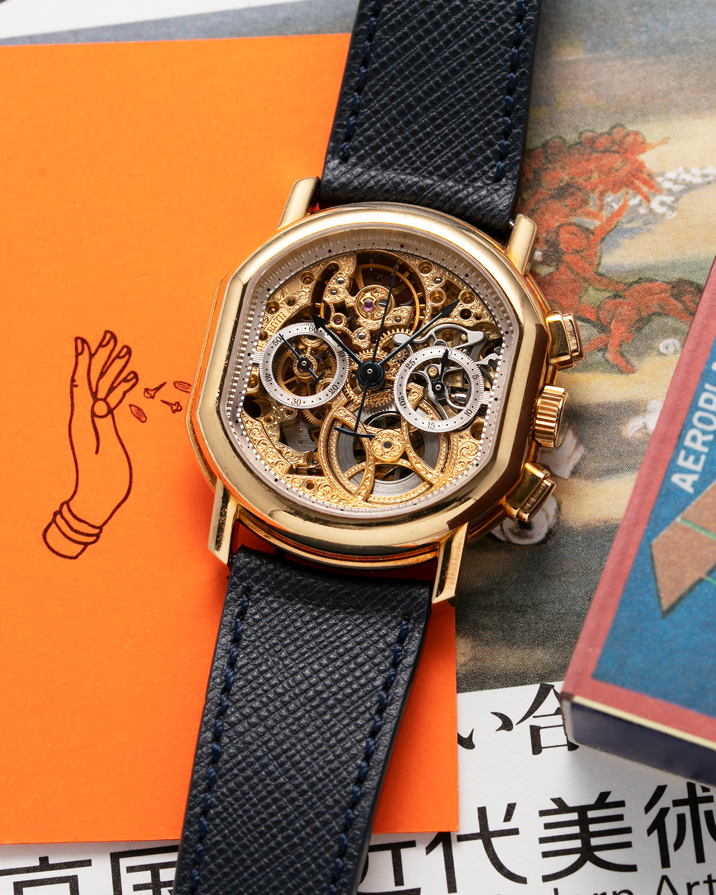 Daniel Roth Chronograph Lemania Skeleton 2147 Independent Yellow