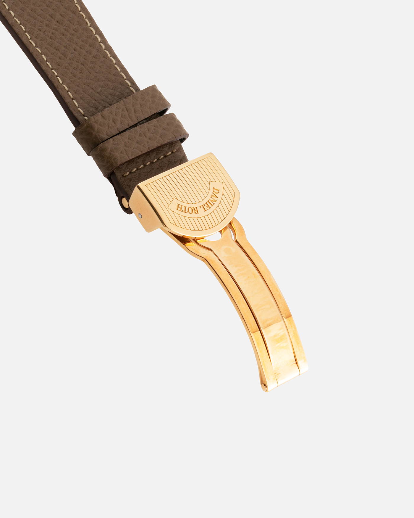 Brand: Daniel Roth Year: 1999 Model: 10th Anniversary Papillon Material: 18k Rose Gold Movement: Daniel Roth Calibre DR113 Case Diameter: 35mm X 41mm X 11mm Bracelet/Strap: Nostime Taupe Textured Calf Strap with 18k Rose Gold Tang Buckle