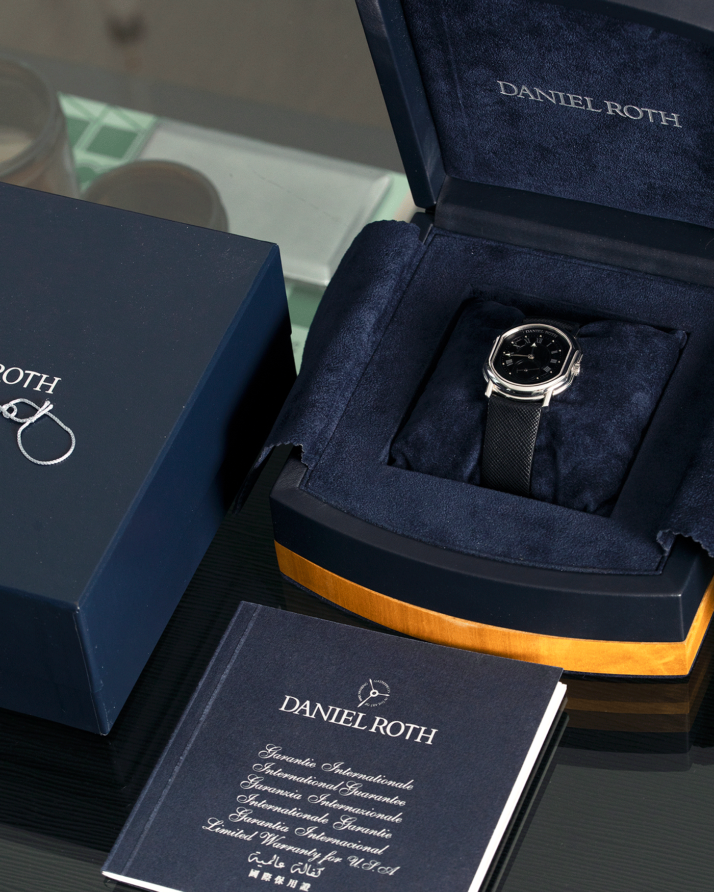 Brand: Daniel Roth Year: 2002 Model: Small Seconds Material: Stainless Steel Case Diameter: 35mmX38mm Bracelet/Strap: JPM X S.SONG Black Saffiano and Stainless Steel Daniel Roth Tang Buckle