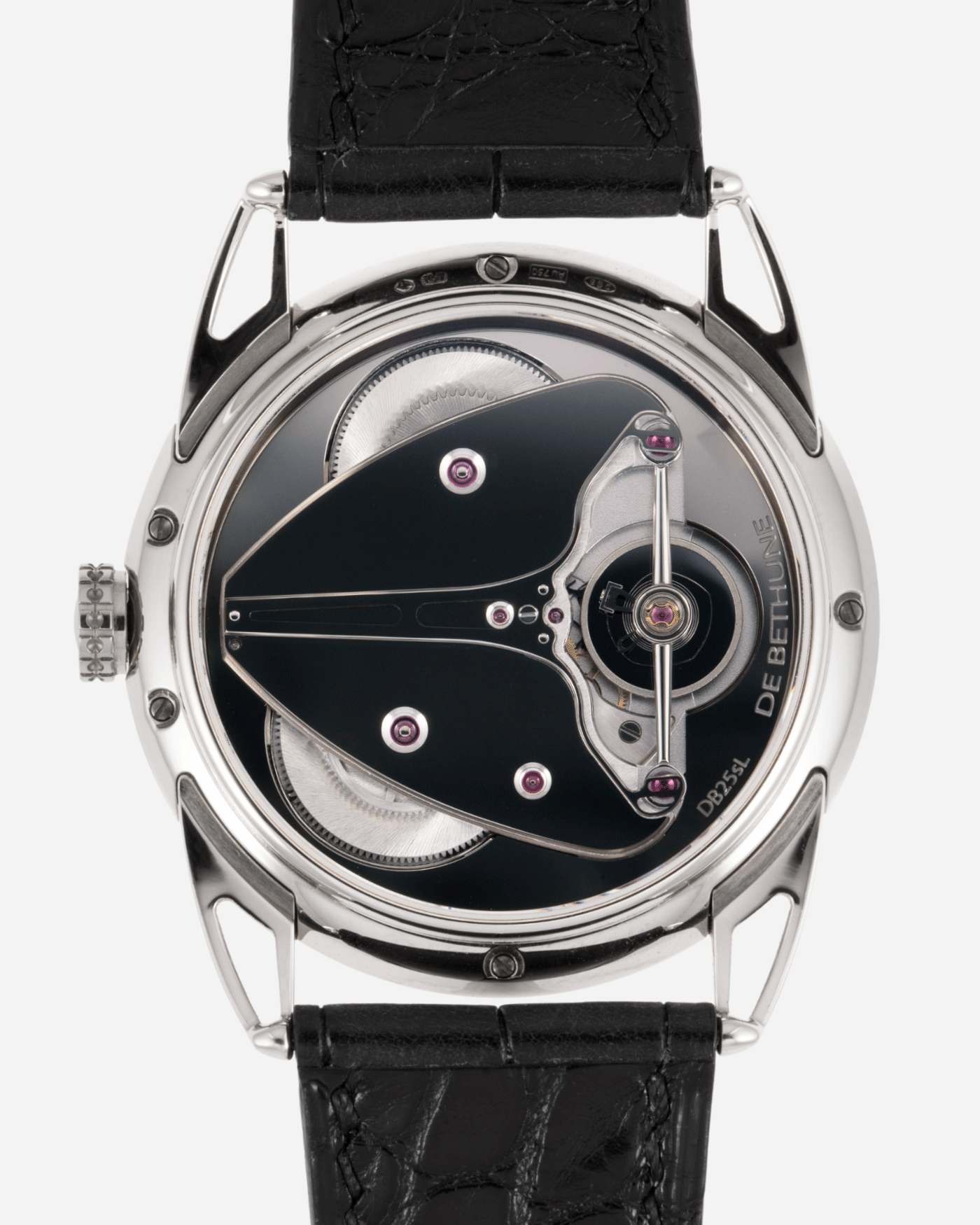 Brand: De Bethune Year: 2021 Model: Starry Sky Moonphase Reference: DB25 Material: Titanium Movement: In-House Cal. DB2106 Case Diameter: 40mm Strap: De Bethune Black Alligator with Titanium Tang Buckle