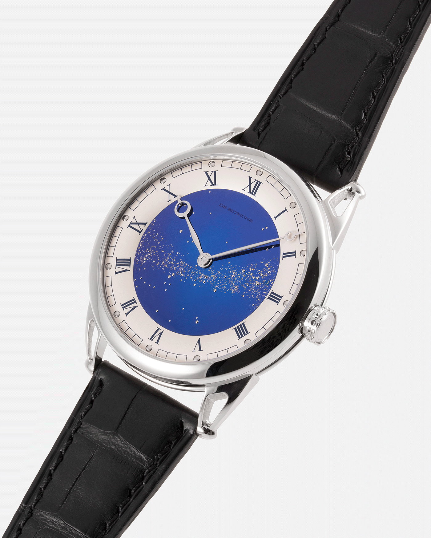 Brand: De Bethune Year: 2020 Model: Starry Varius Reference: DB25 Material: Titanium Movement: In-House Cal. DB2005 Case Diameter: 42mm Strap: De Bethune Black Alligator with Titanium Tang Buckle