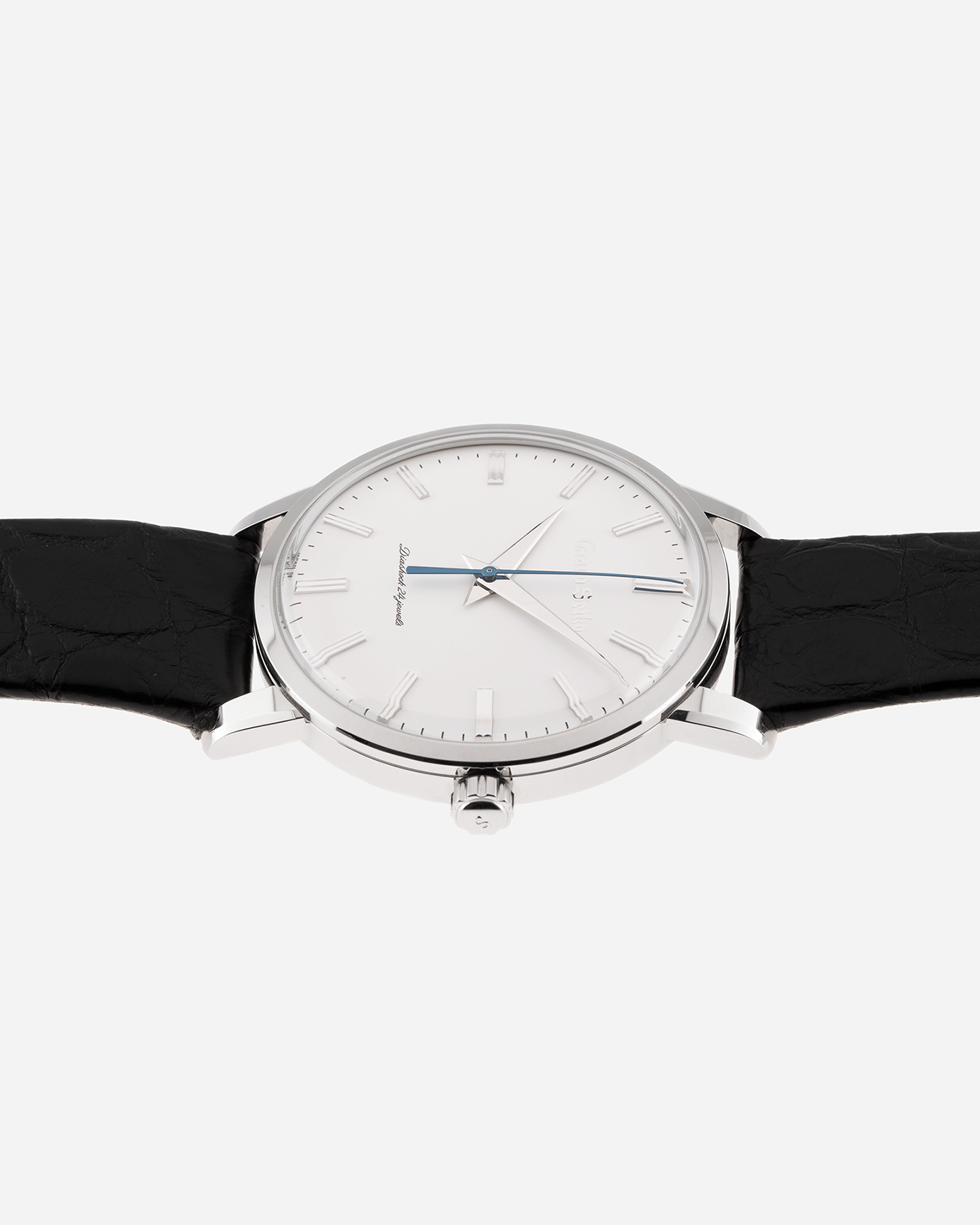 Brand: Grand Seiko Year: 2017 Model: SBGW253 Material: Stainless Steel Movement: Manually wound Grand Seiko caliber 9S64 Case Diameter: 38mm Bracelet: Grand Seiko Black Alligator Strap with stainless steel buckle