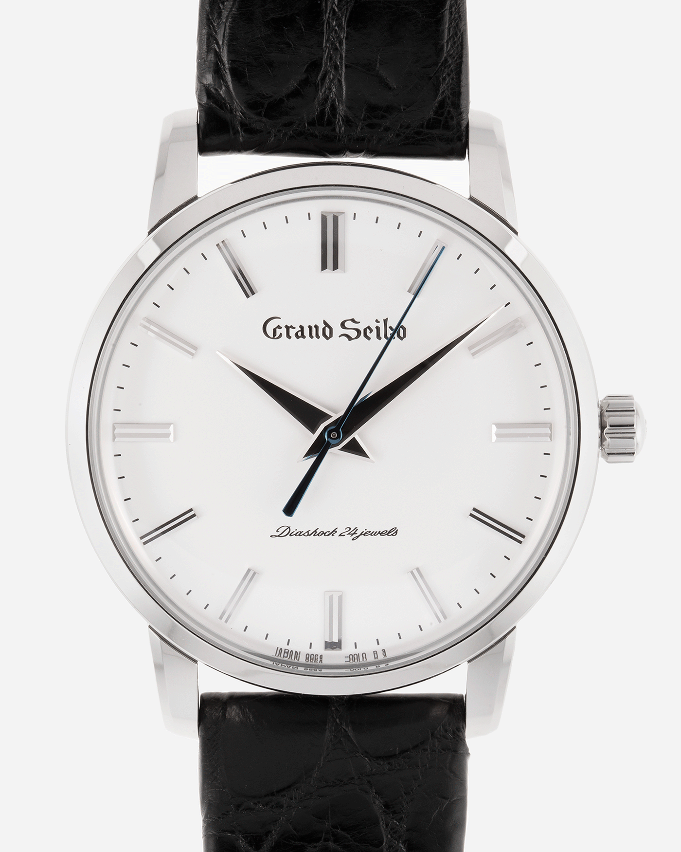 Brand: Grand Seiko Year: 2017 Model: SBGW253 Material: Stainless Steel Movement: Manually wound Grand Seiko caliber 9S64 Case Diameter: 38mm Bracelet: Grand Seiko Black Alligator Strap with stainless steel buckle