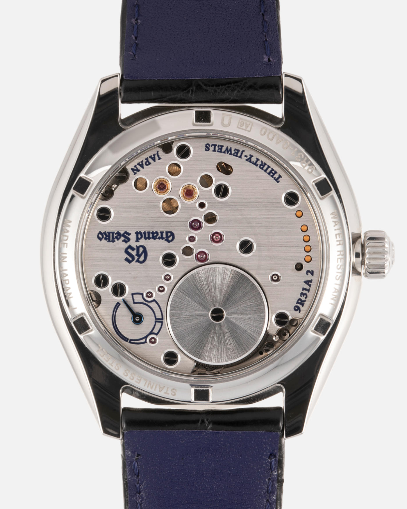 Brand: Grand Seiko Year: 2021 Reference Number: SBGY003 Spring Drive Material: Stainless Steel Movement: Cal 9R31 Case Diameter: 38.5mm Strap: Grand Seiko Black Crocodile Strap with Blue Stitching and Stainless Steel Deployant