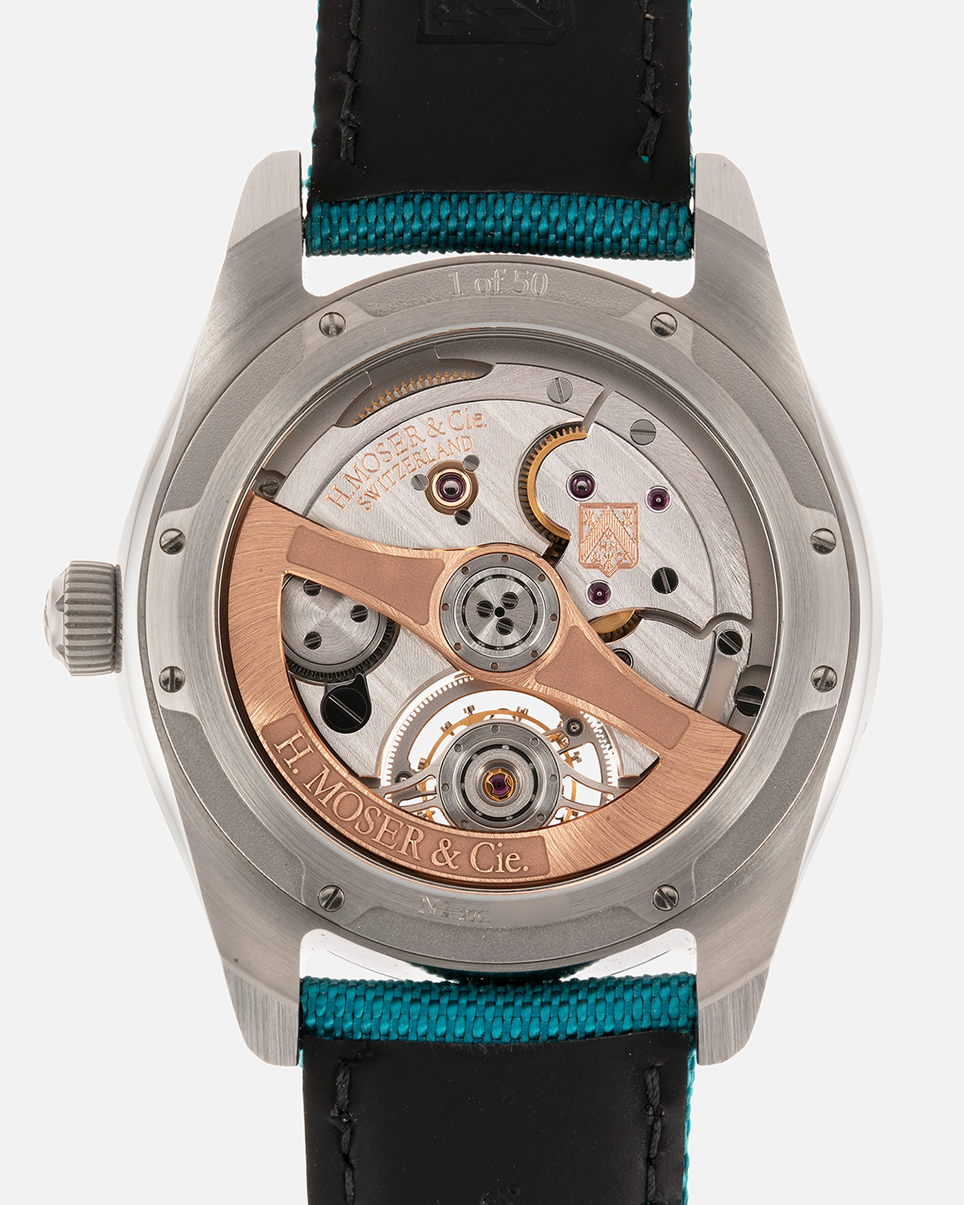 Brand: H.Moser & Cie Year: 2022 Model: Pioneer Tourbillon Material: Stainless Steel Movement: Cal. HMC 804 Case Diameter: 42.8mm Bracelet/Strap: H. Moser & Cie Blue Textile Strap with Stainless Steel Tang Buckle