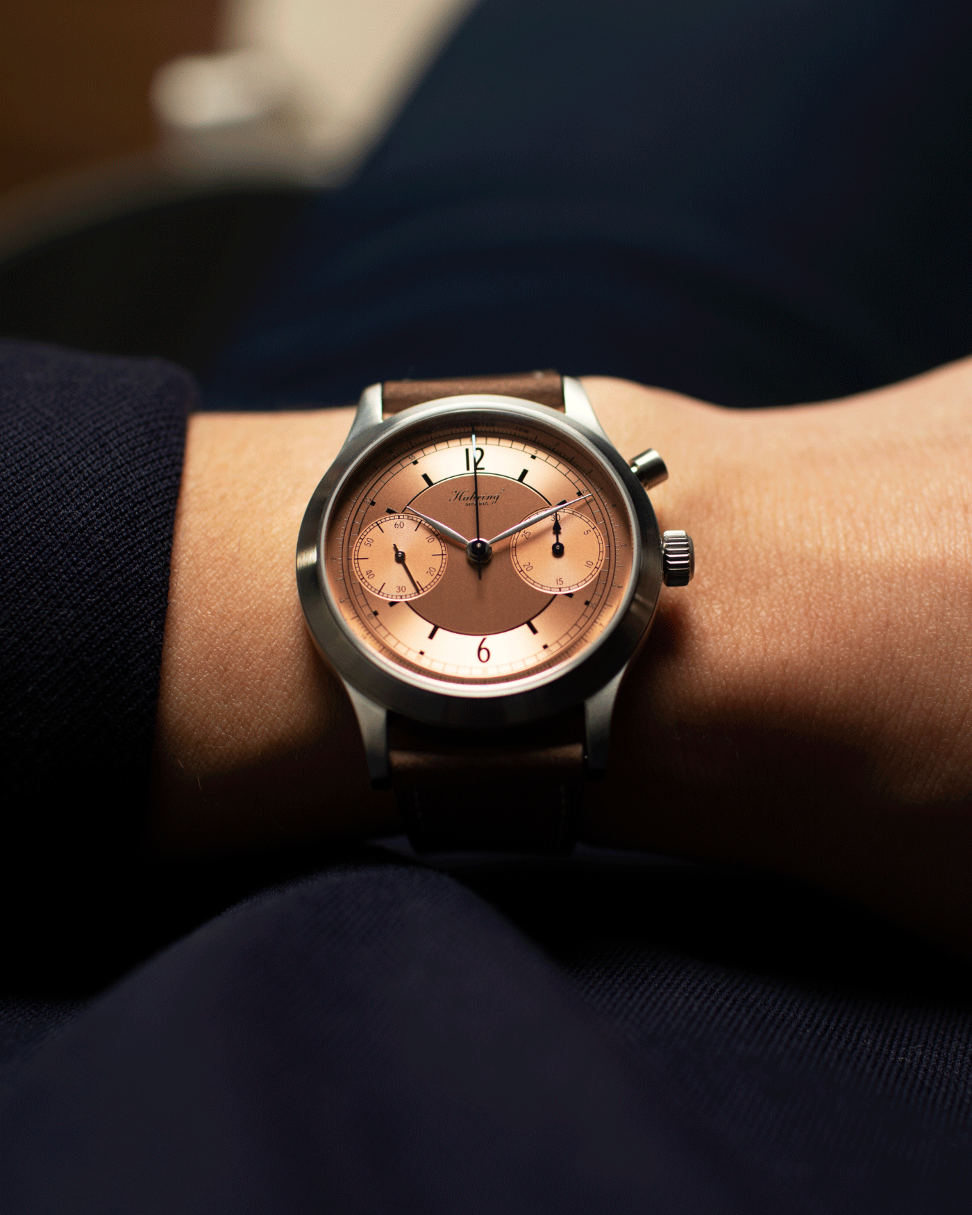 Brand: Habring / Monochrome Model: Montre de Souscription 1 Year: 2021 Material: Stainless Steel Movement: Cal. A11C-H1 Case Diameter: 38.5mm Lug Width: 20mm Bracelet/Strap: Habring Monochrome Taupe Nubuck Strap