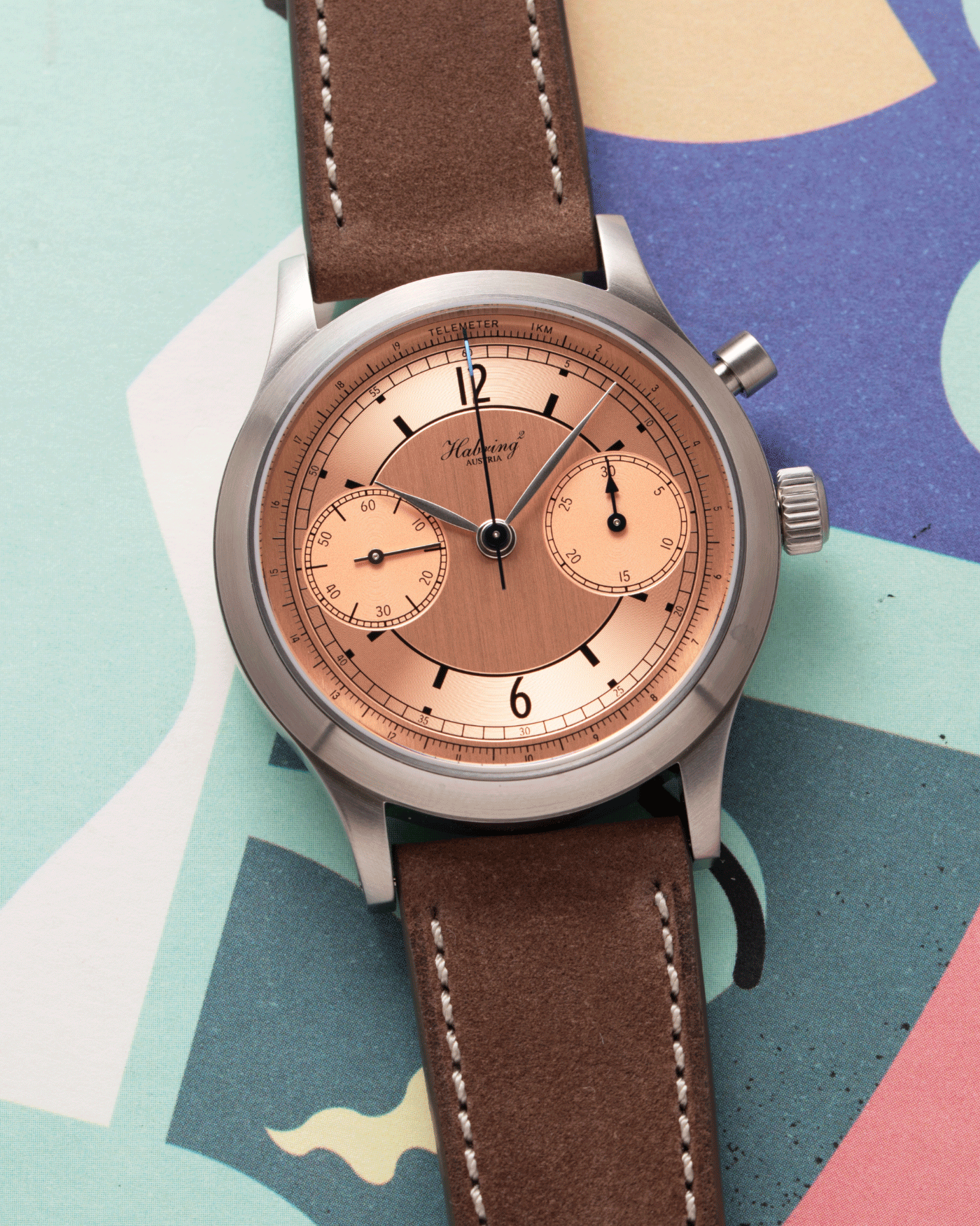 Brand: Habring / Monochrome Model: Montre de Souscription 1 Year: 2021 Material: Stainless Steel Movement: Cal. A11C-H1 Case Diameter: 38.5mm Lug Width: 20mm Bracelet/Strap: Habring Monochrome Taupe Nubuck Strap